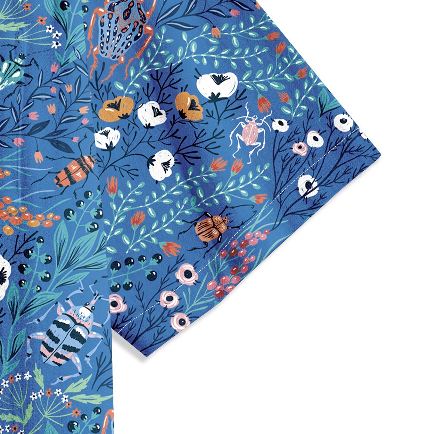 Plant Insects Print Short Sleeve Shirt - Bonlax - Bonlax