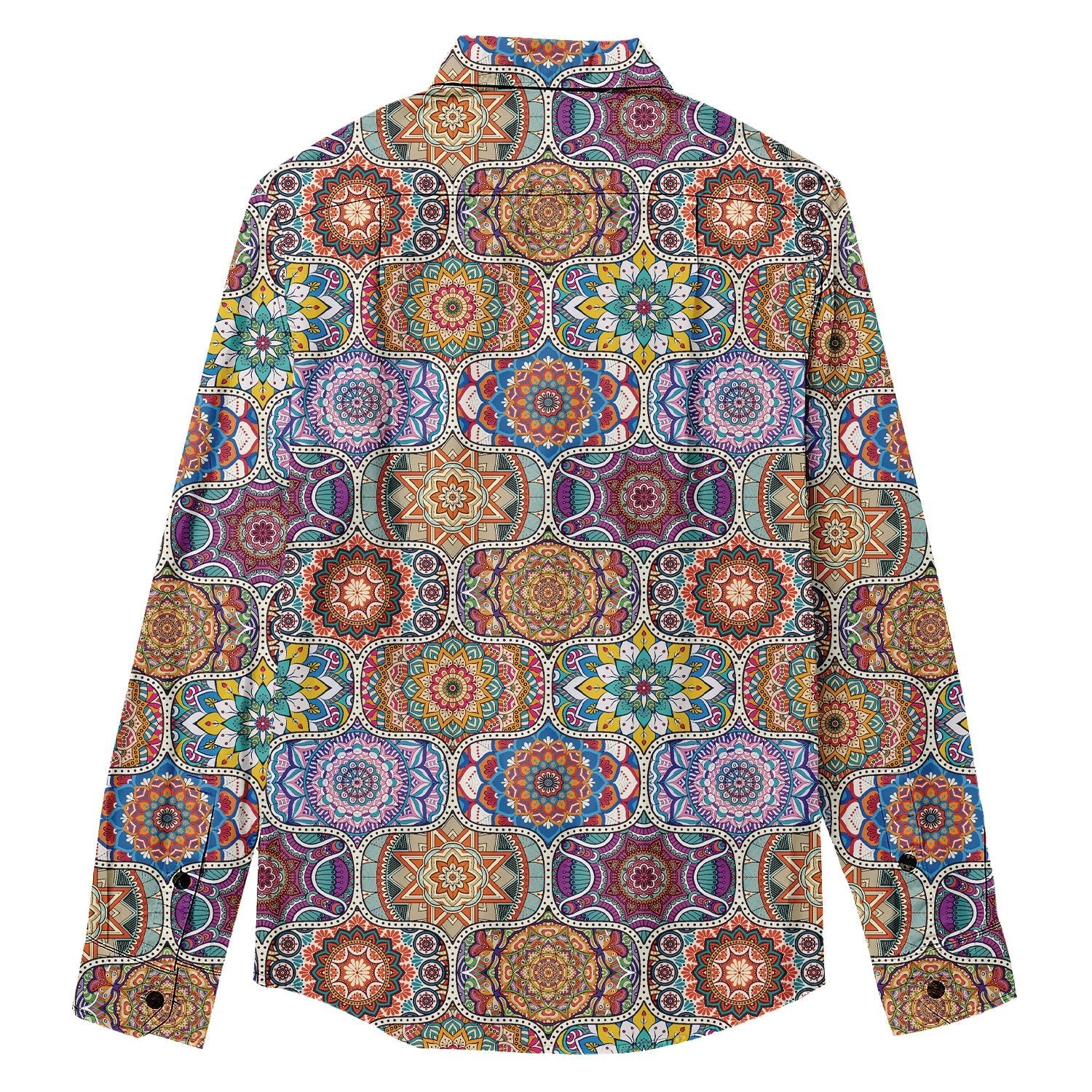Retro Ethnic Decoration Print Long Sleeve Shirt - Bonlax - Bonlax
