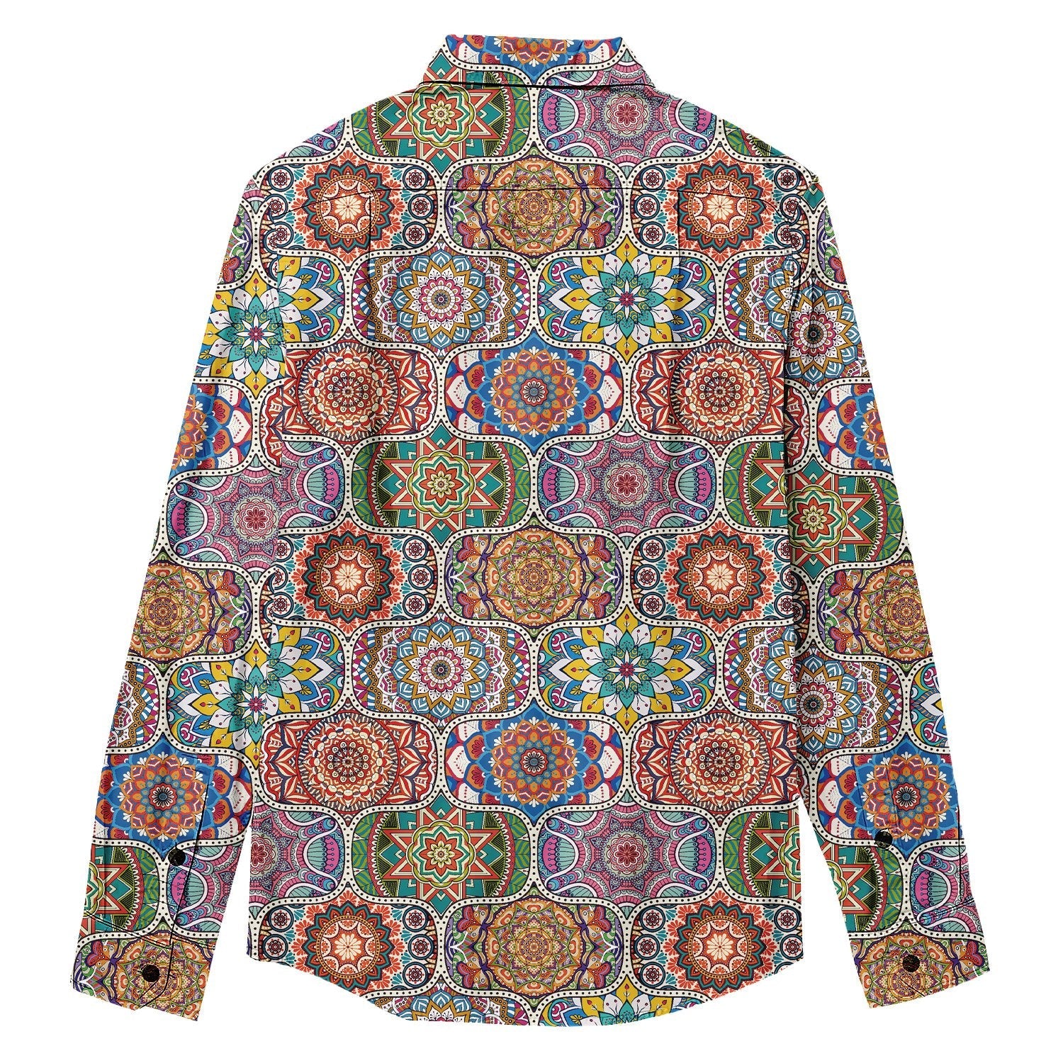 Retro Ethnic Decoration Print Long Sleeve Shirt - Bonlax - Bonlax