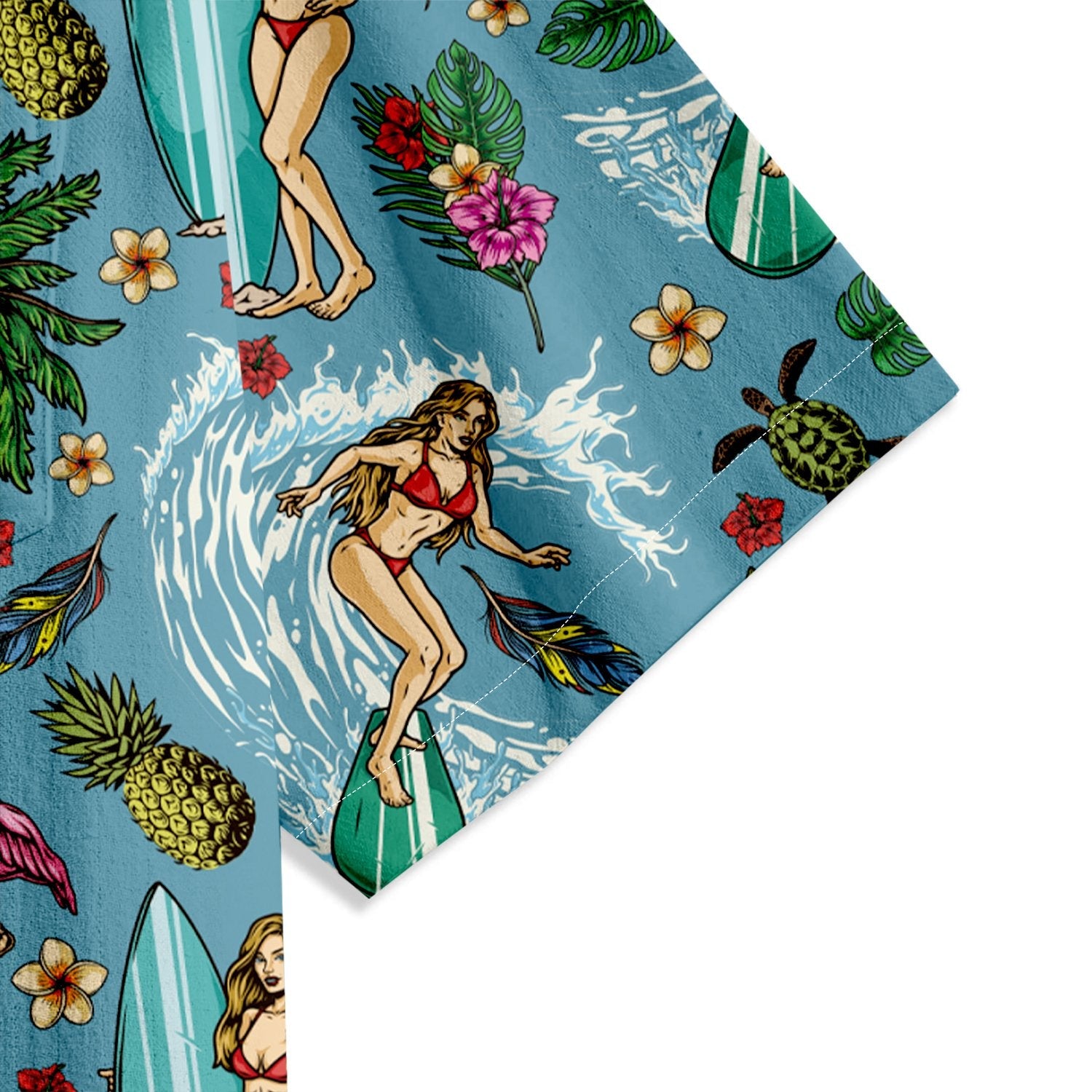 Sea Surf Bus Print Short Sleeve Shirt - Bonlax - Bonlax