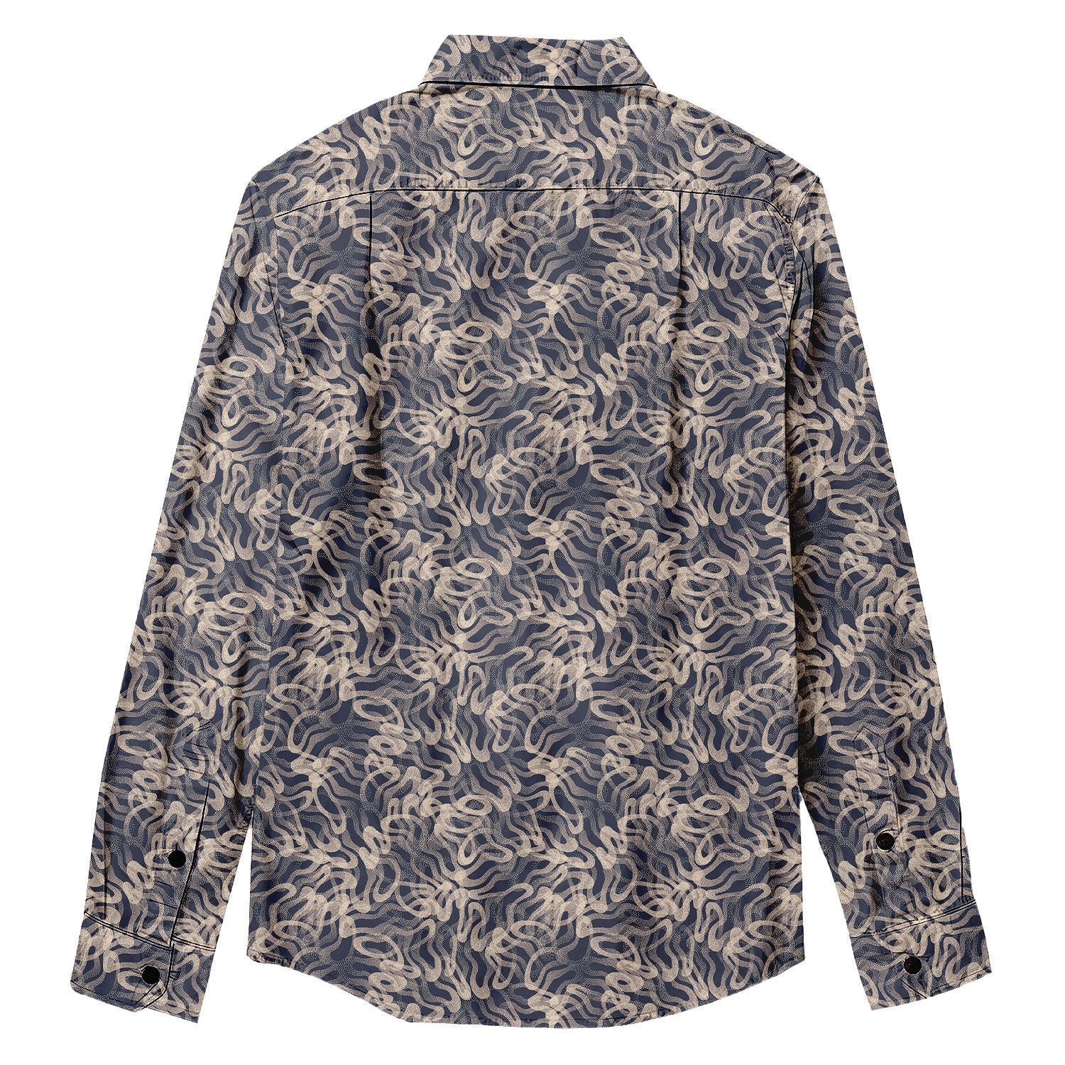 Stippling Line Wrapping Long Sleeve Shirt - Bonlax - Bonlax