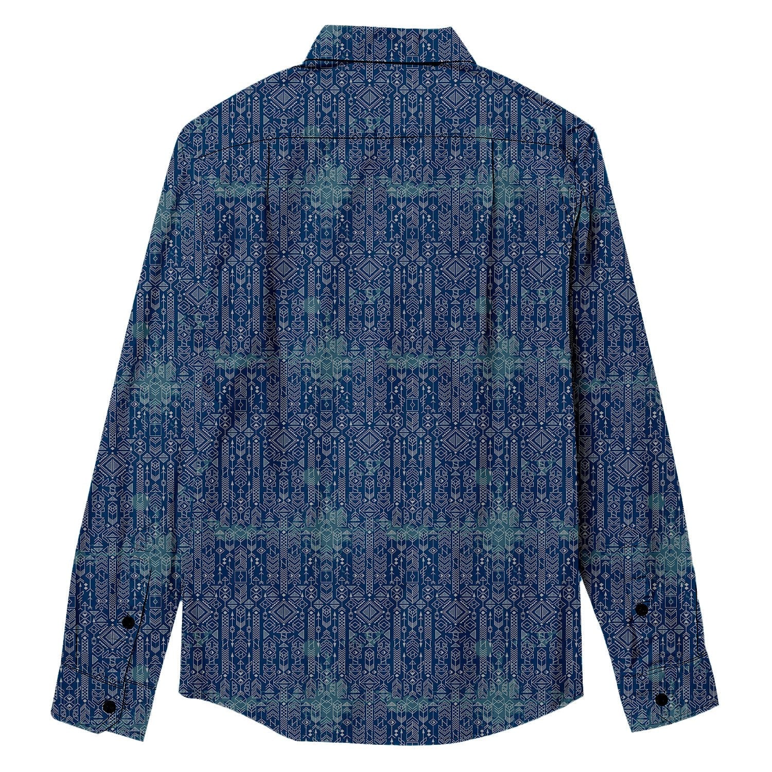 Three - dimensional Geometric Pattern Print Long Sleeve Shirt - Bonlax - Bonlax