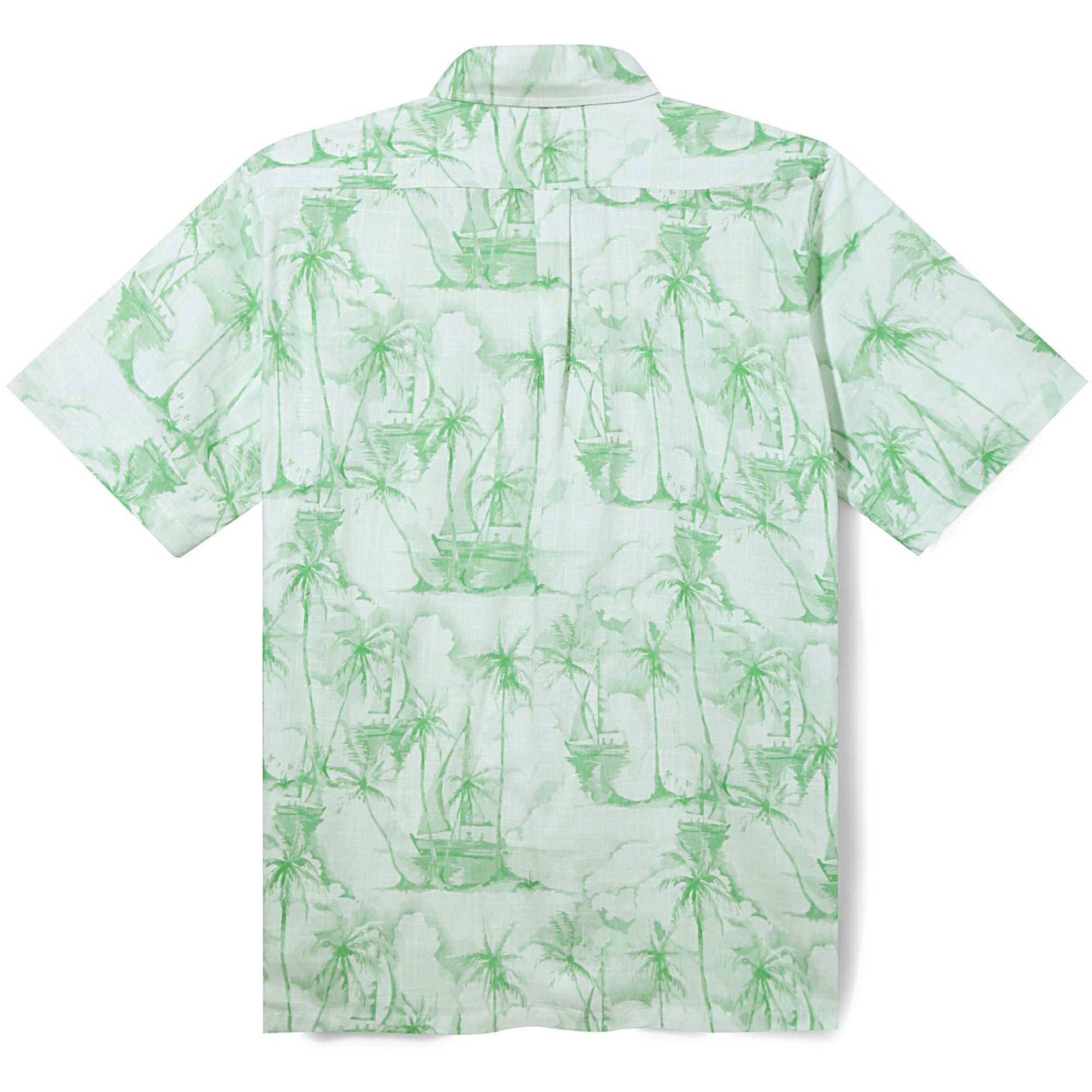 Trees & Boat Pattern Hawaiian Shirt - Bonlax - Bonlax