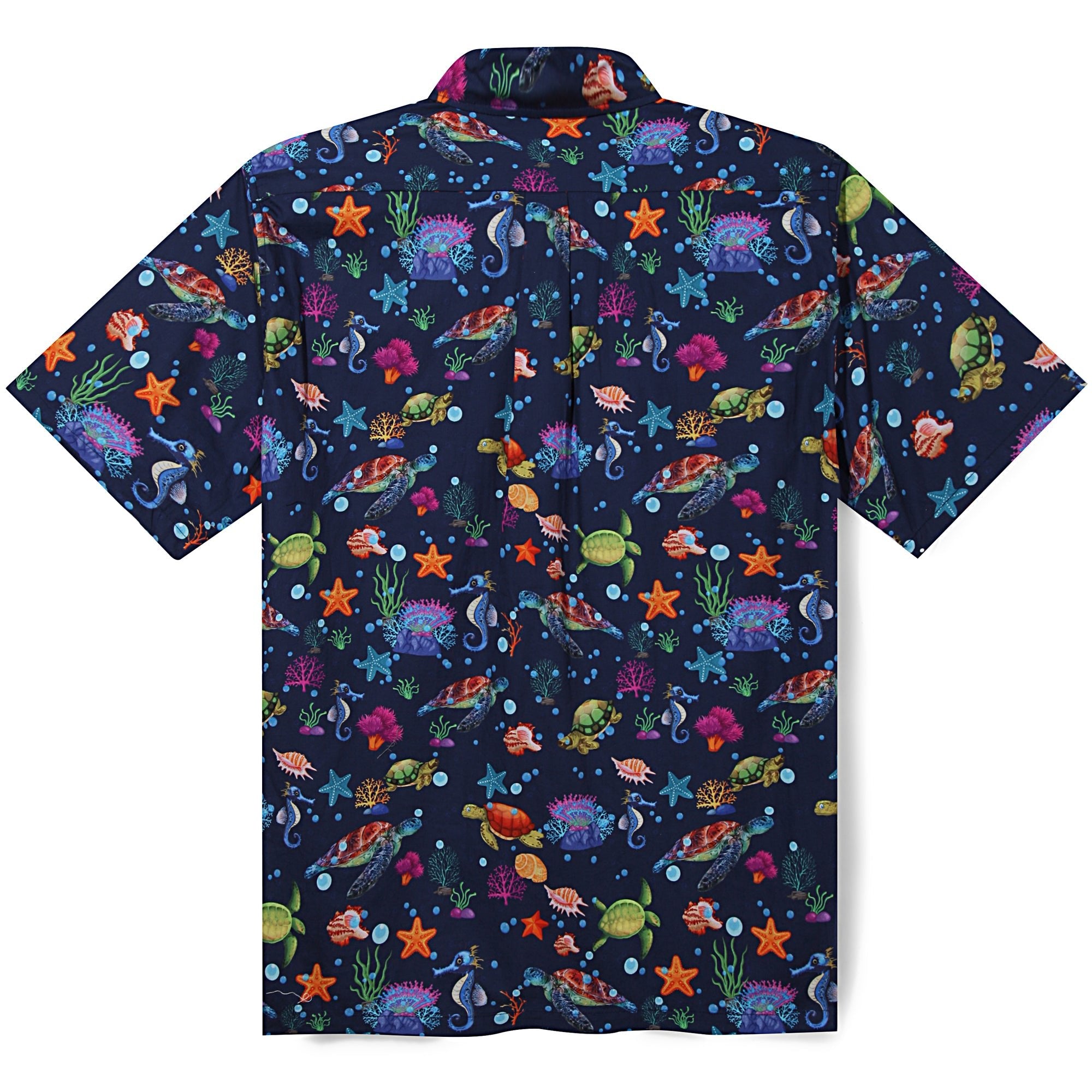 Turtle Shell Pattern Short Sleeve Beach Shirt - Bonlax - Bonlax