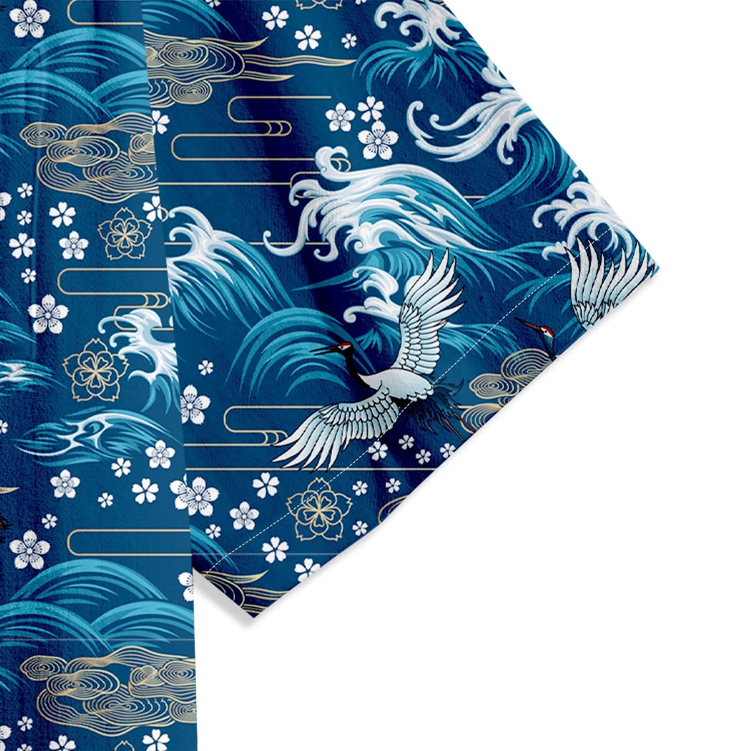 Waves & Clouds Print Short Sleeve Shirt - Bonlax - Bonlax