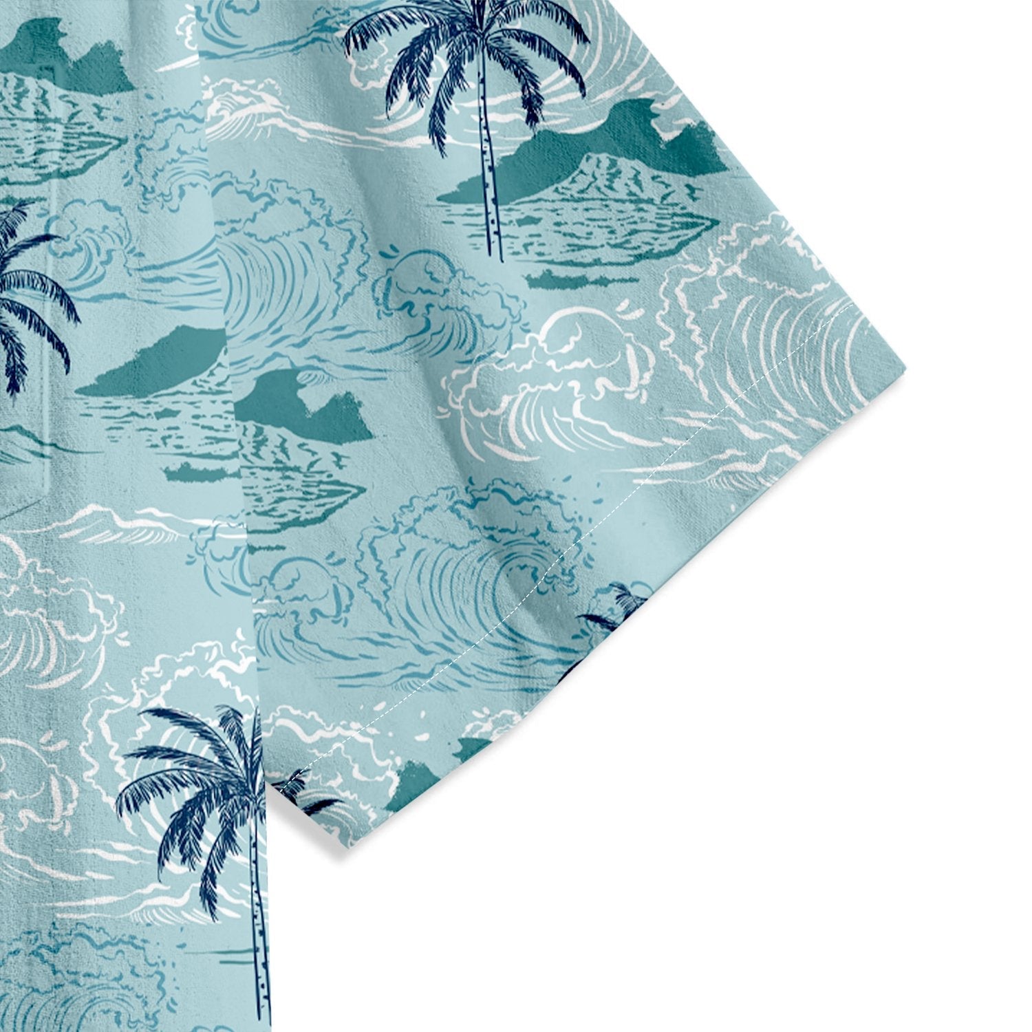 Waves Coconut Trees Print Short Sleeve Shirt - Bonlax - Bonlax