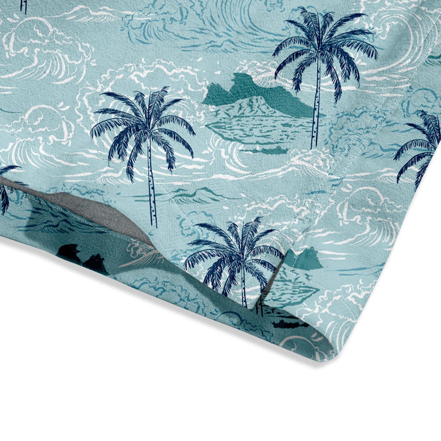 Waves Coconut Trees Print Short Sleeve Shirt - Bonlax - Bonlax