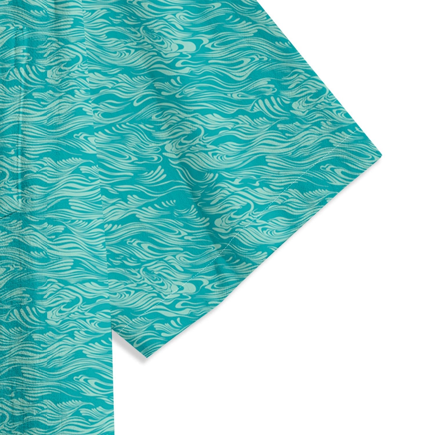 Wavy Lines Print Short Sleeve Shirt - Bonlax - Bonlax