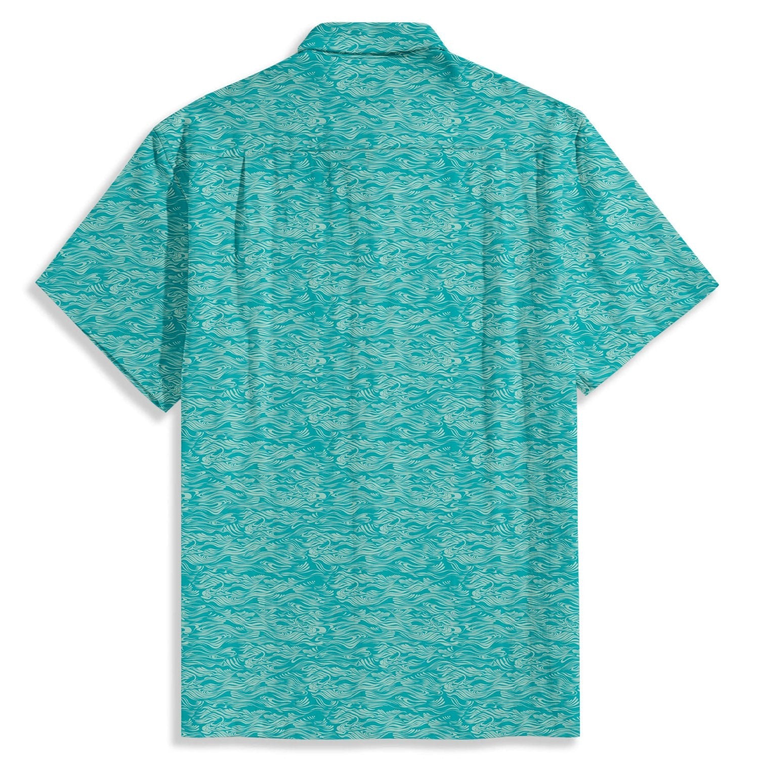 Wavy Lines Print Short Sleeve Shirt - Bonlax - Bonlax