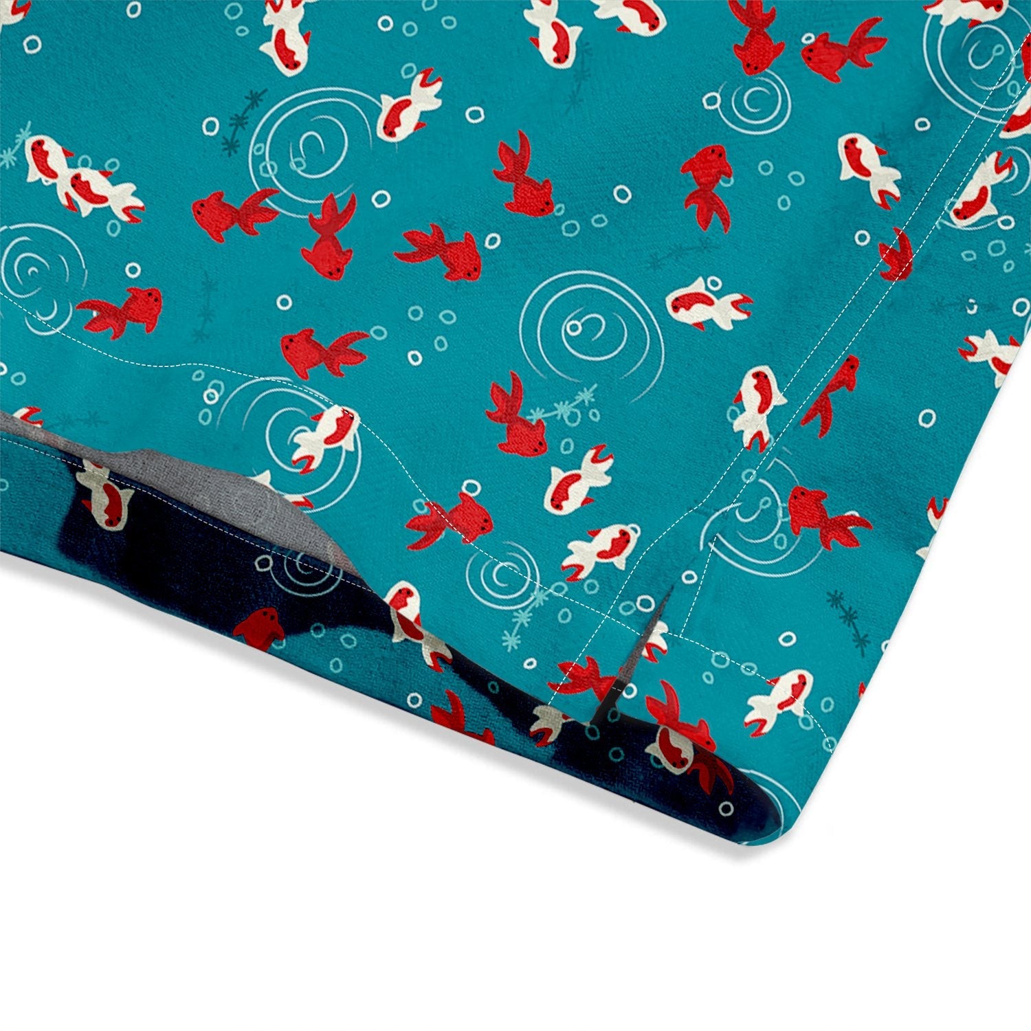 White & Red Koi Print Short Sleeve Shirt - Bonlax - Bonlax