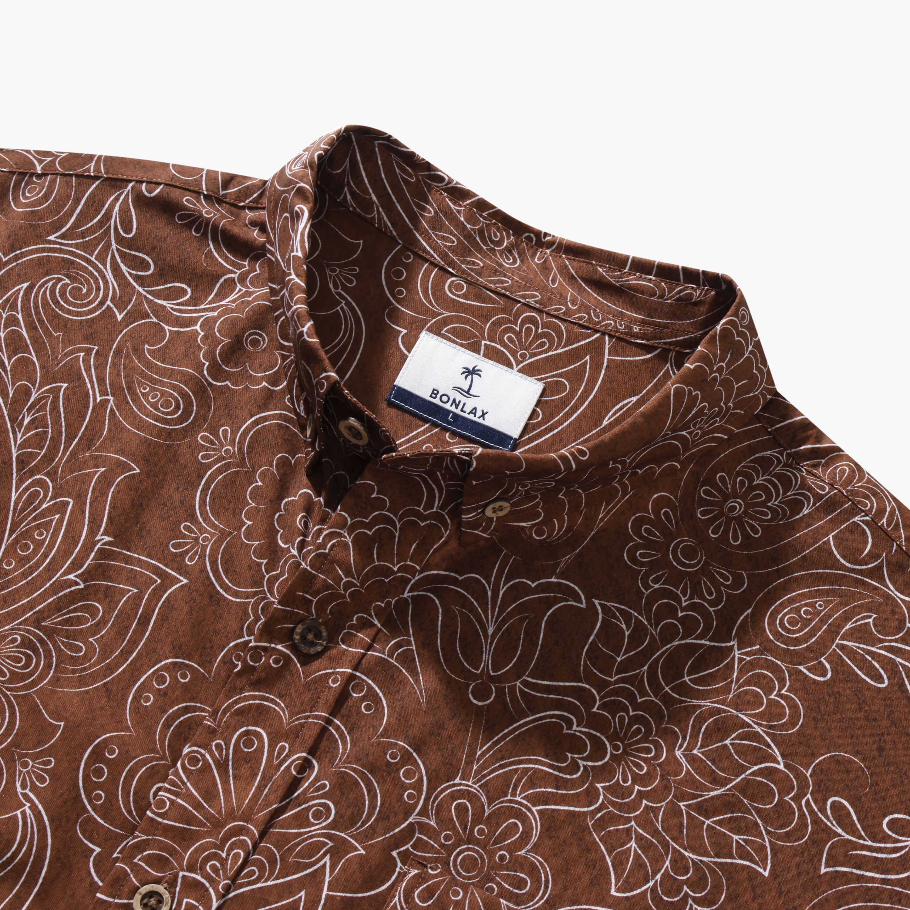 Cocoa Paisley Vintage Short-Sleeve