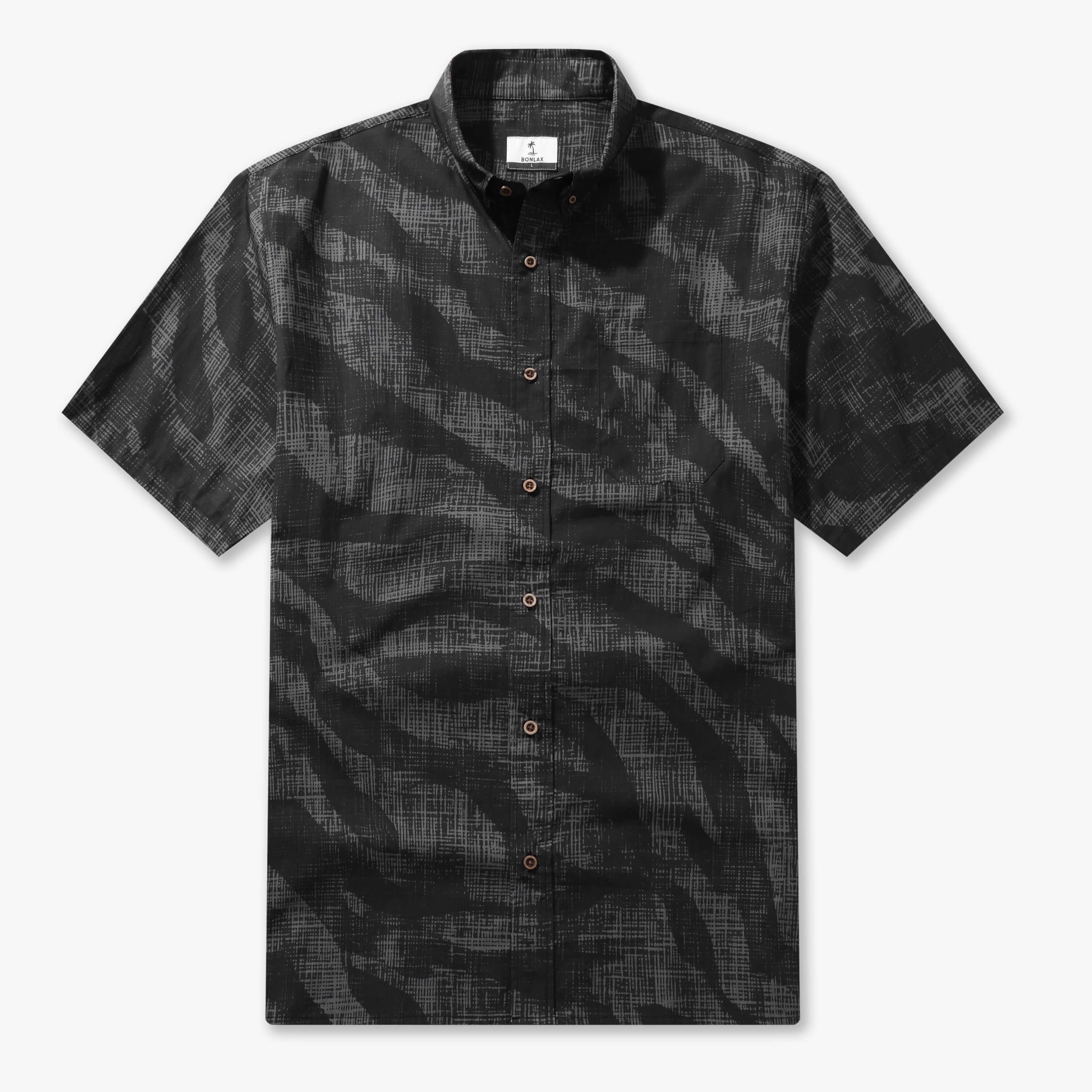Men's Dark Tiger Stripe Shirt | Abstract Animal Print | Bonlax