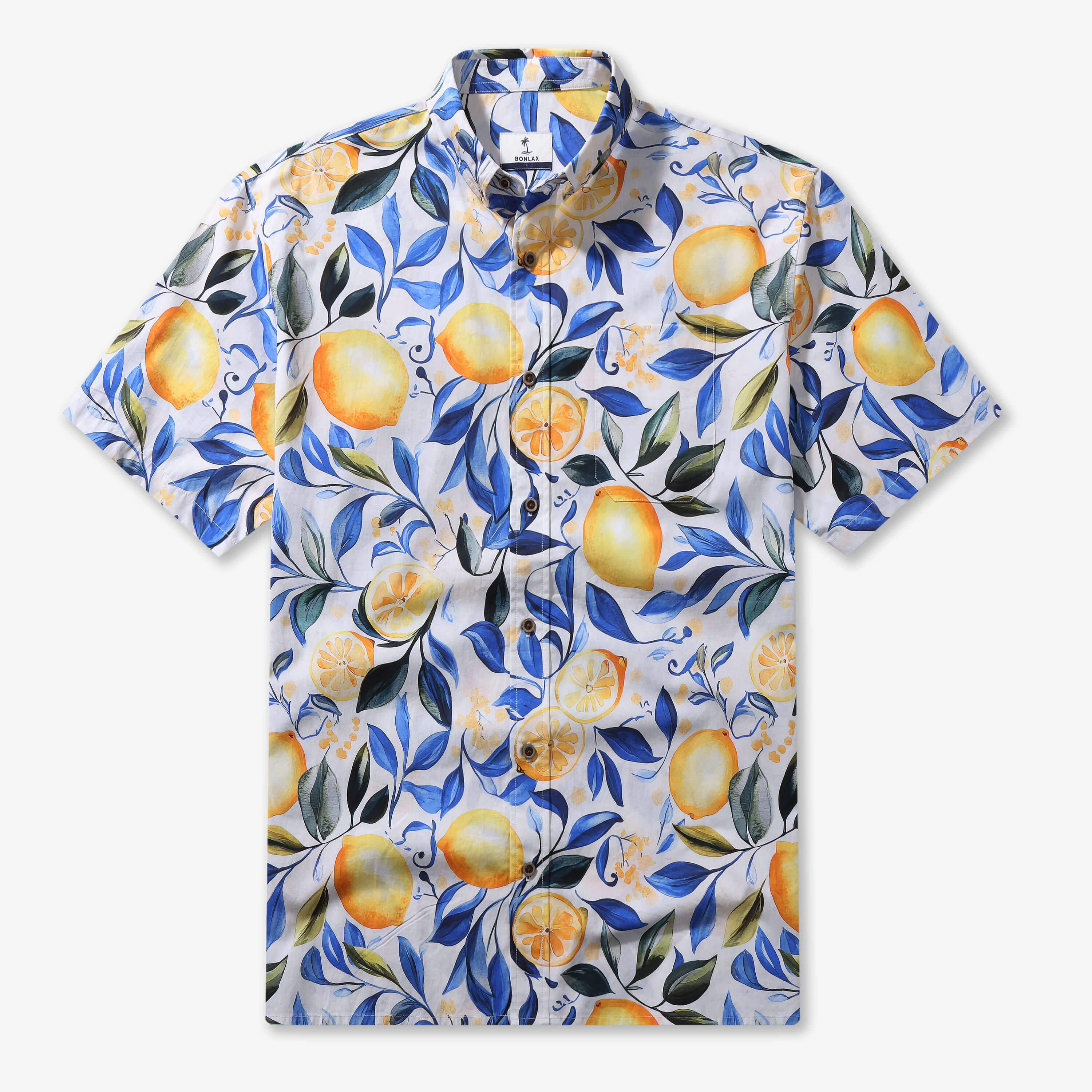 Men's Amalfi Lemons Shirt | Italian Mediterranean Print | Bonlax