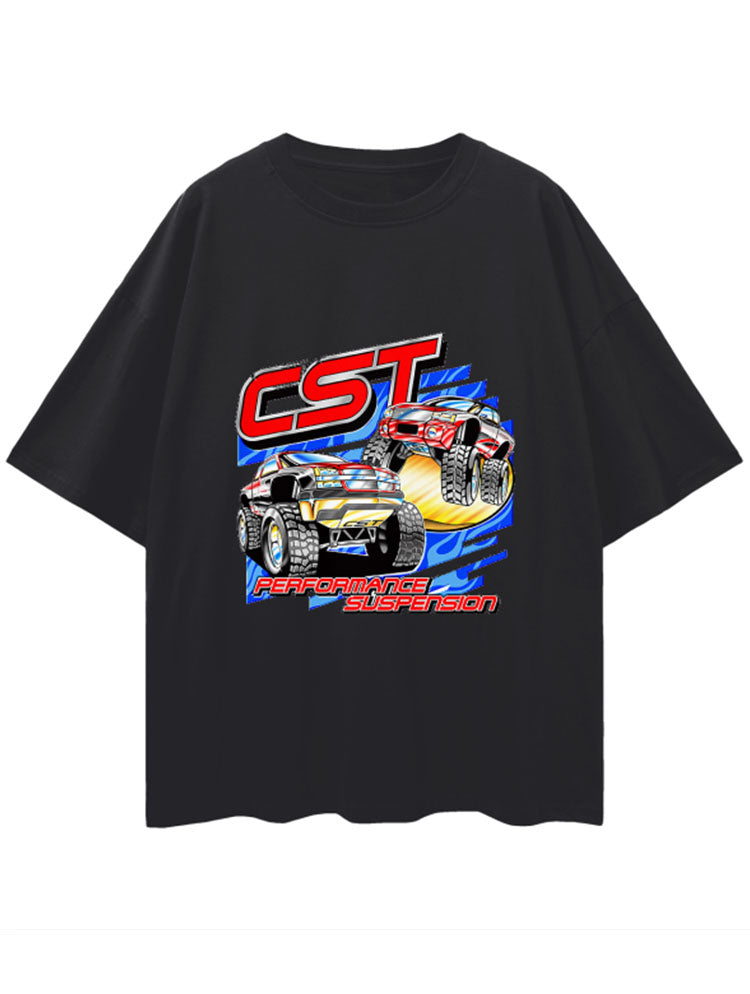 Off Road Racing Print Oversize Tee