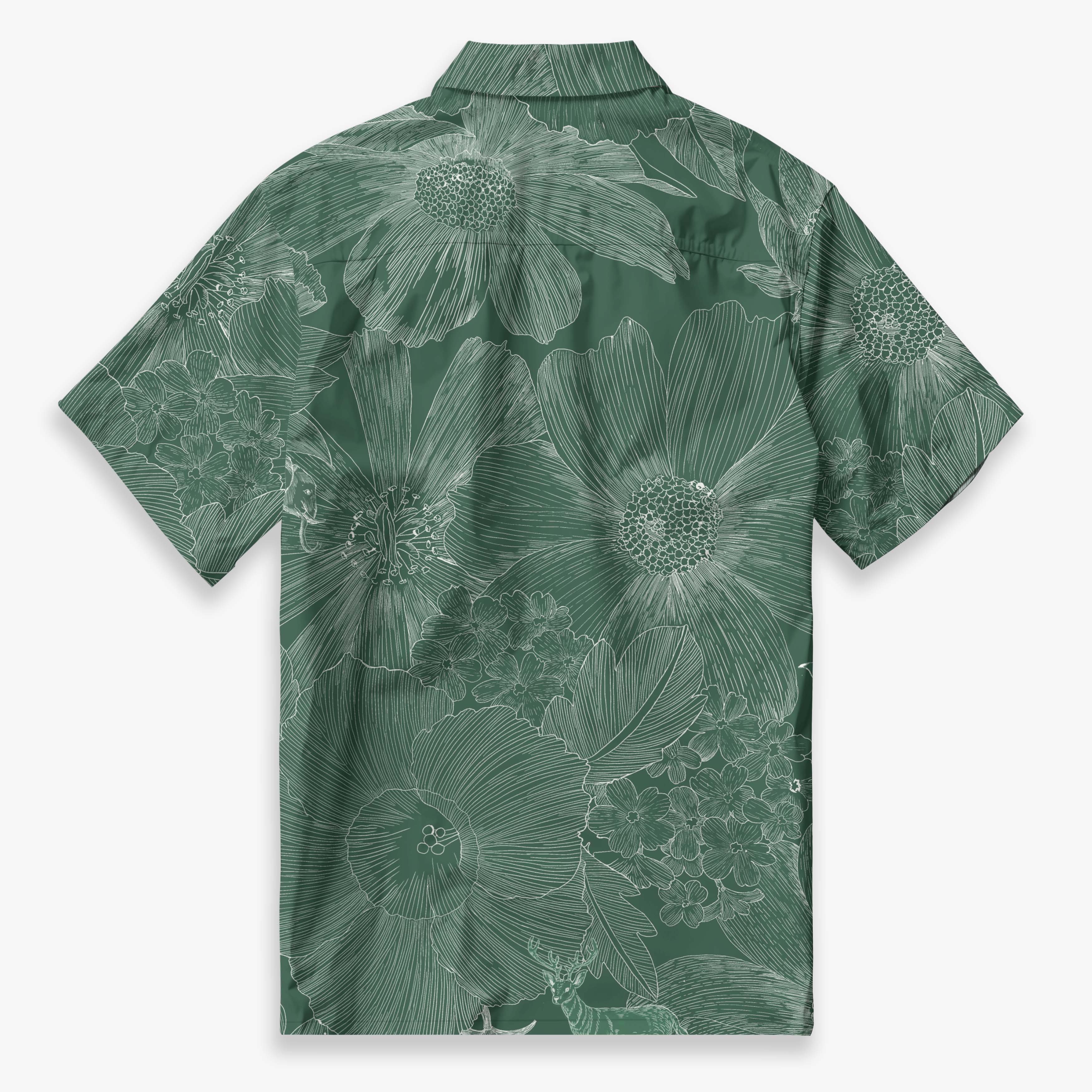 Indigo Floral Elephant Whisper Camp Shirt