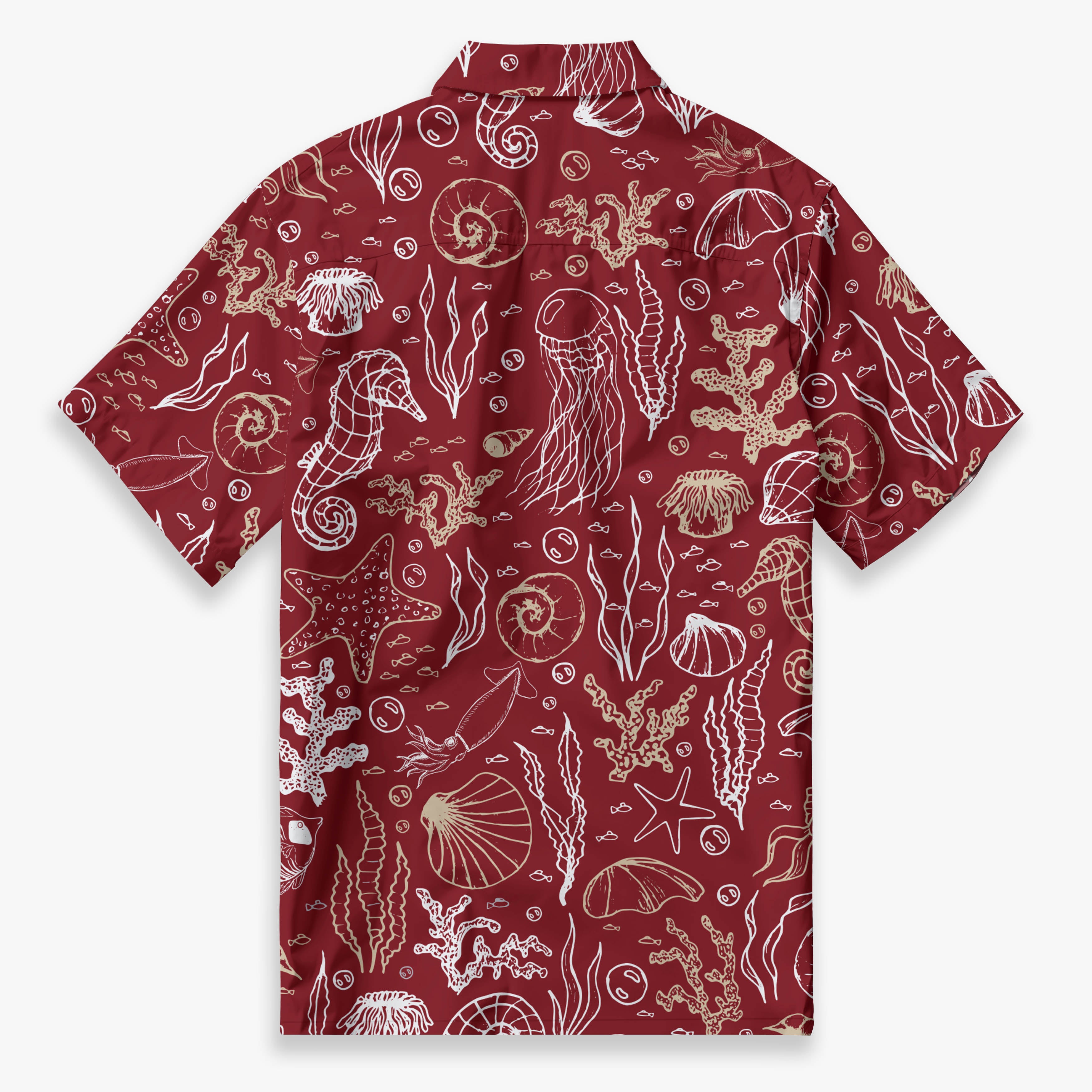 Marine Life Scroll Camp Shirt