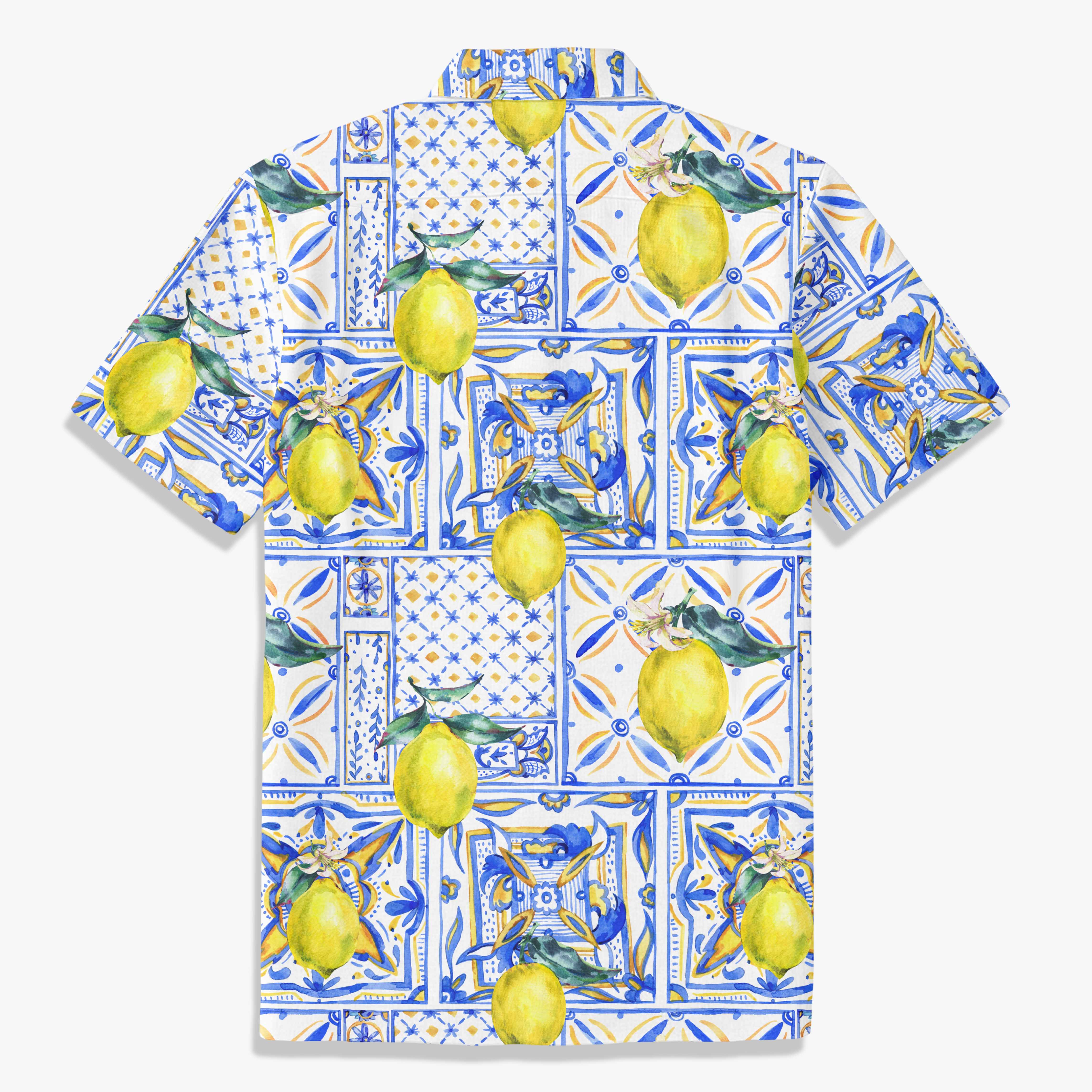 Amalfi Lemon Tile Short-Sleeve Shirt