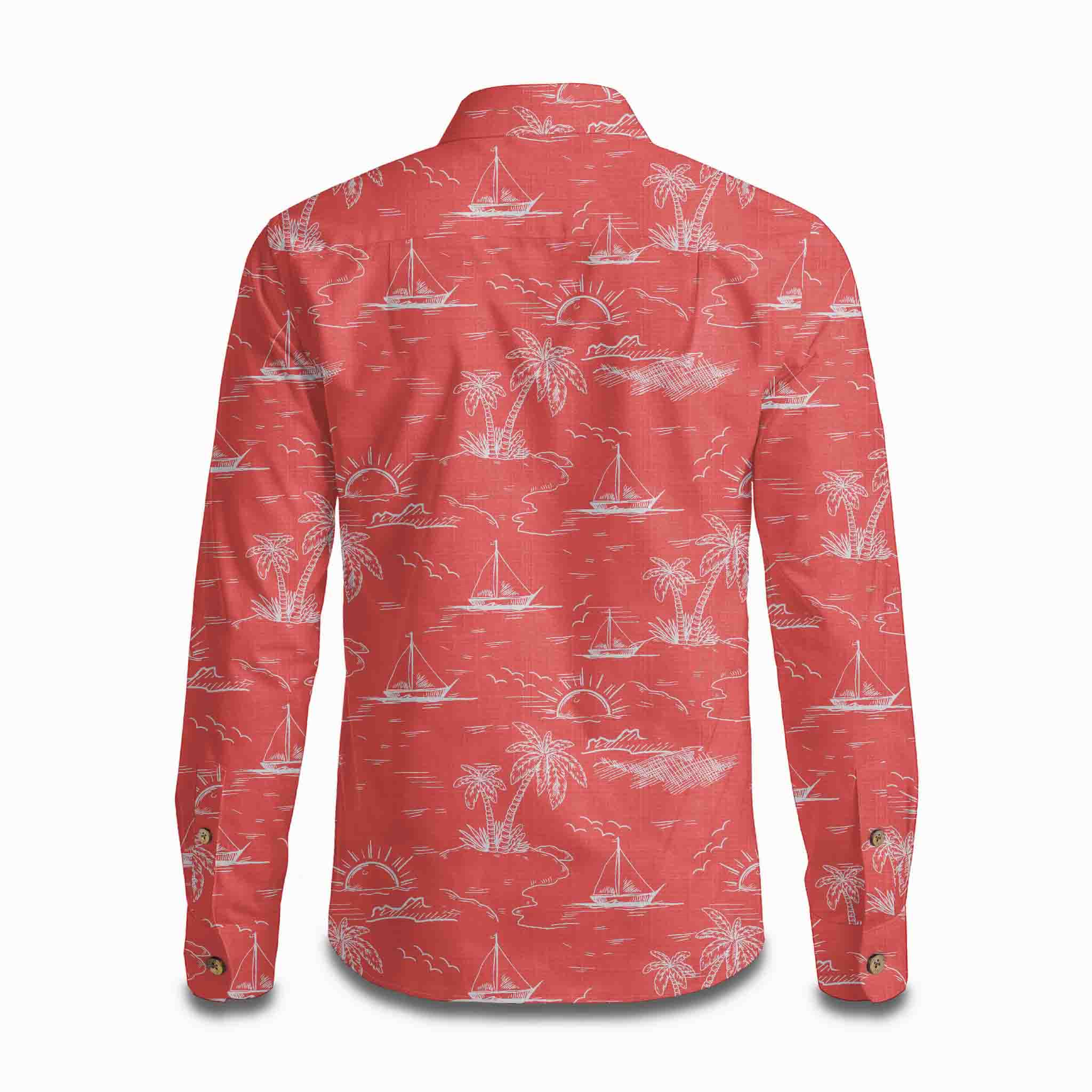 Coconut Tree Sunset Long Sleeve Shirt