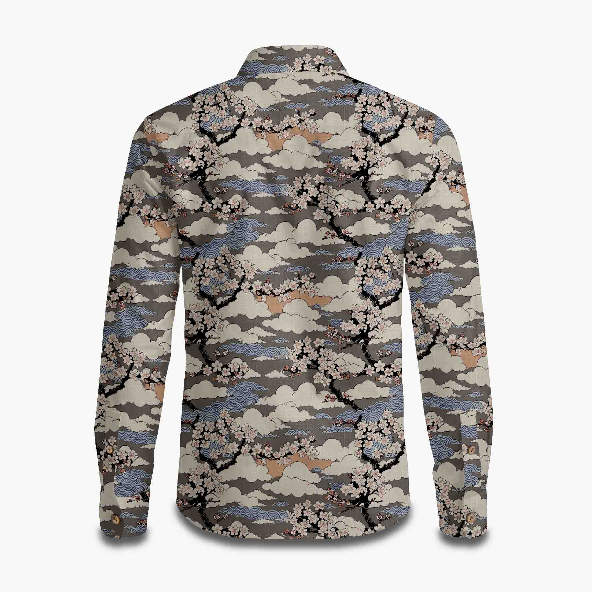 Clouds & Cherry Blossoms Long Sleeve Shirt