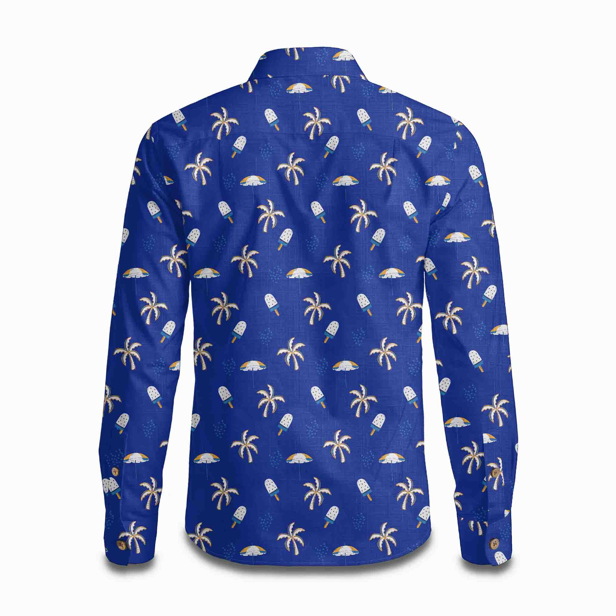 Ice Cream Coconut Tree Long Sleeve Shirt