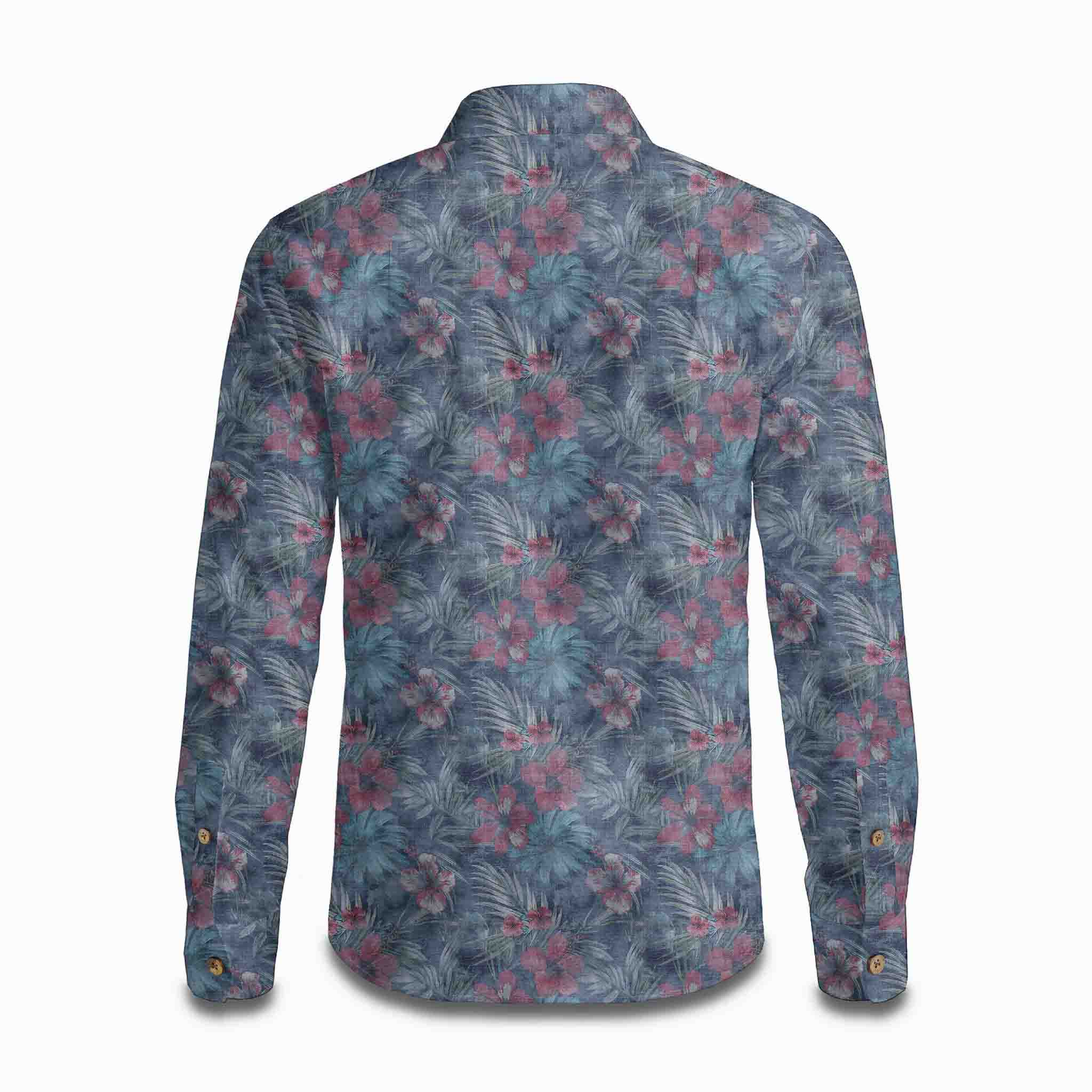 Nighttime Hibiscus Dance Long Sleeve Shirt