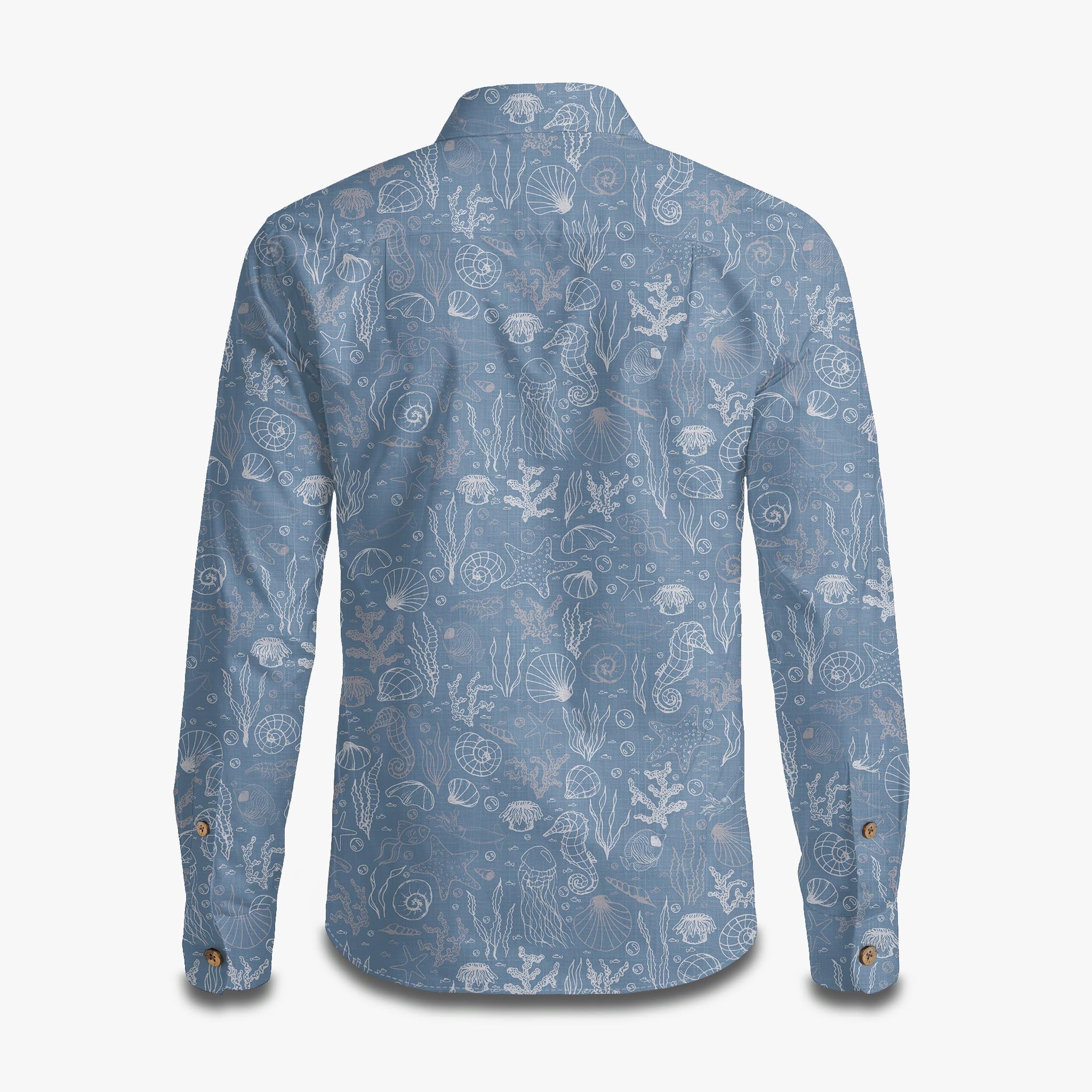 Marine Life Scroll Long Sleeve Shirt