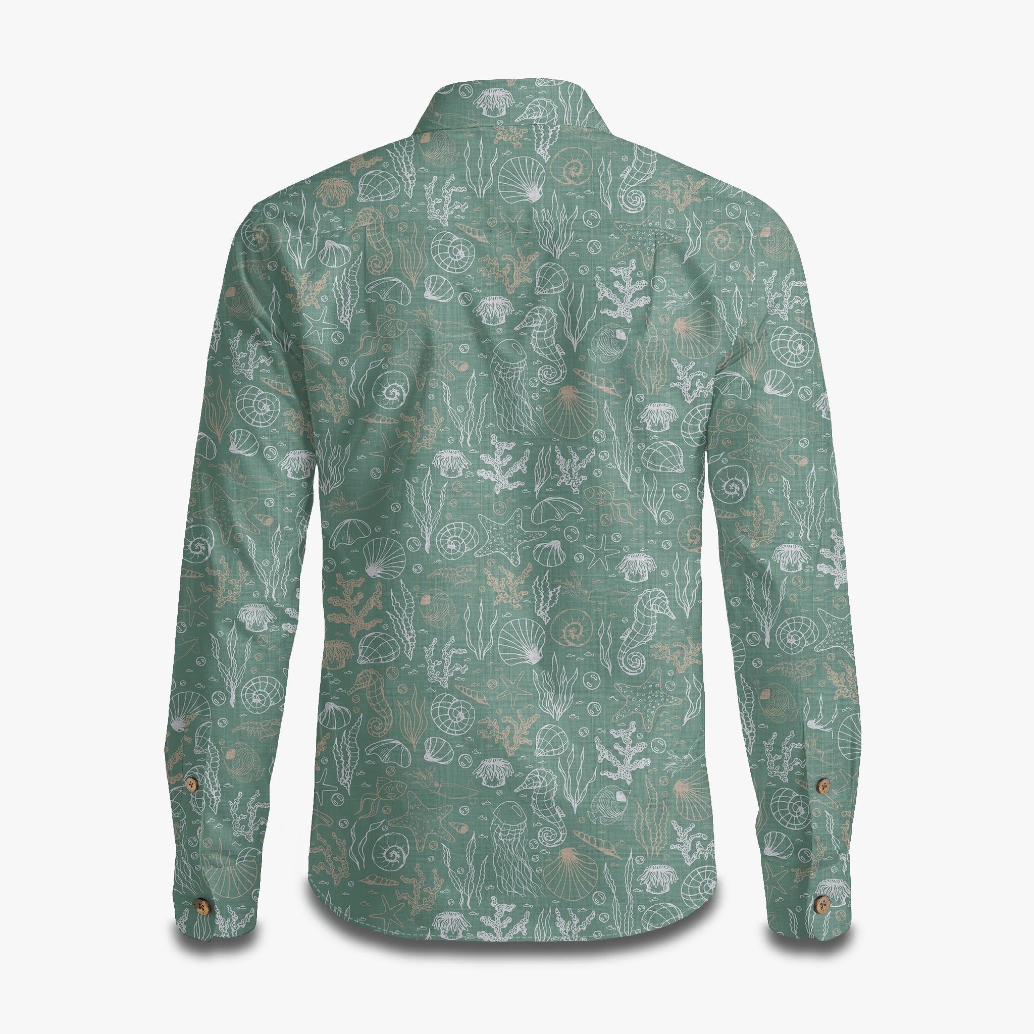 Marine Life Scroll Long Sleeve Shirt