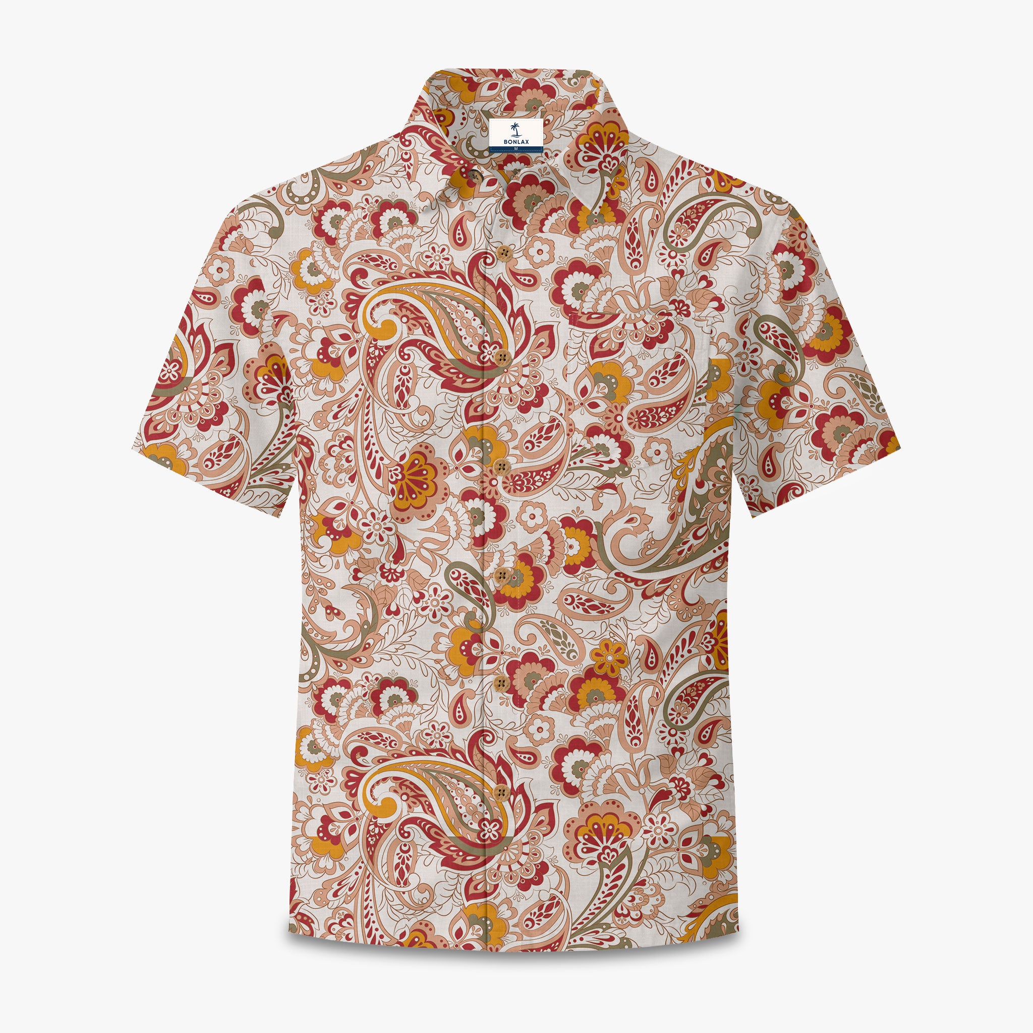 Bohemian Paisley Resort Shirt