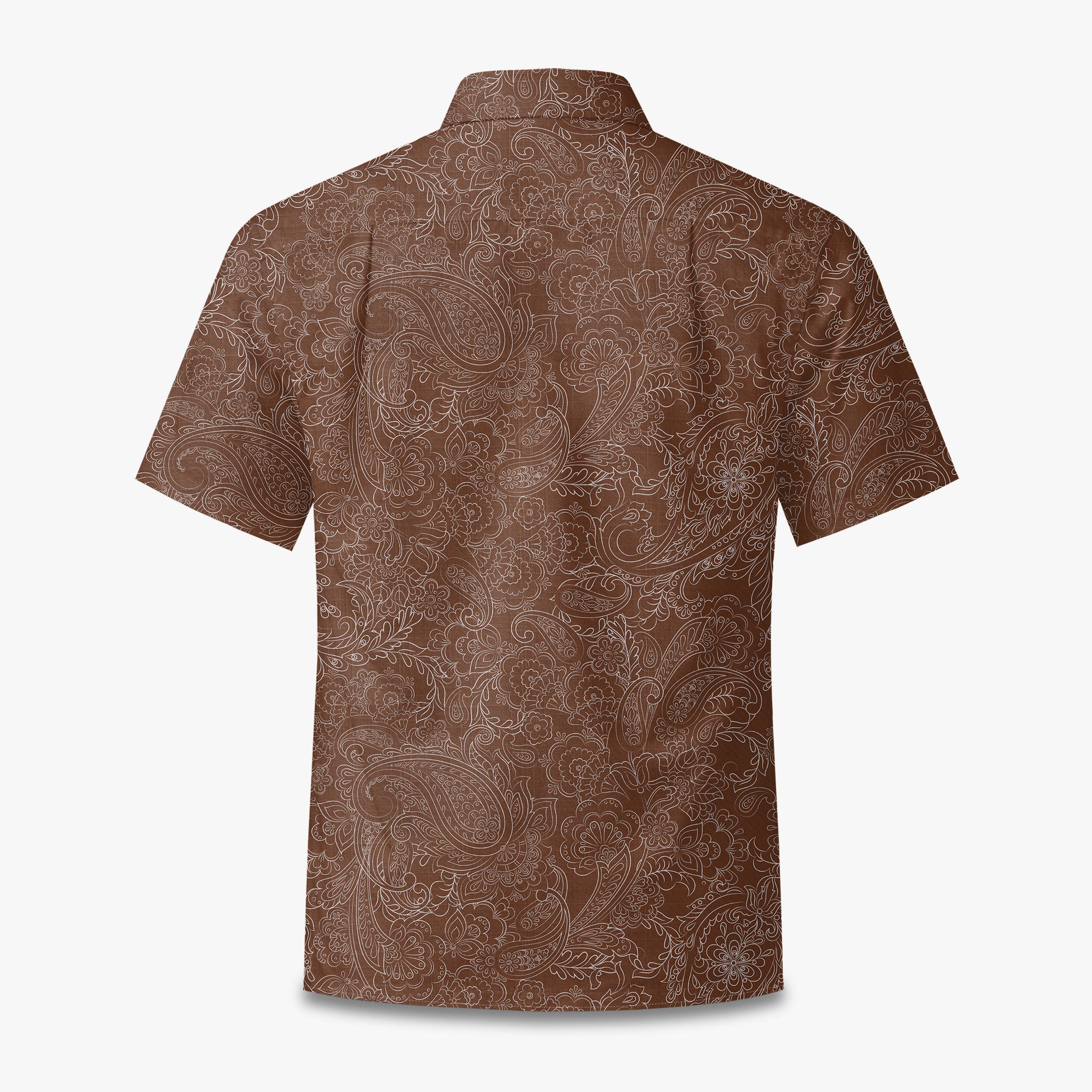 Cocoa Paisley Vintage Short-Sleeve