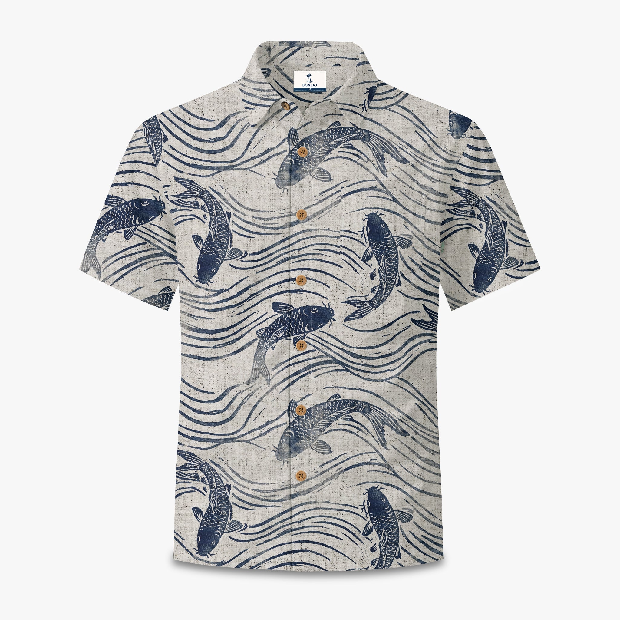 Woodblock Wave & Fin