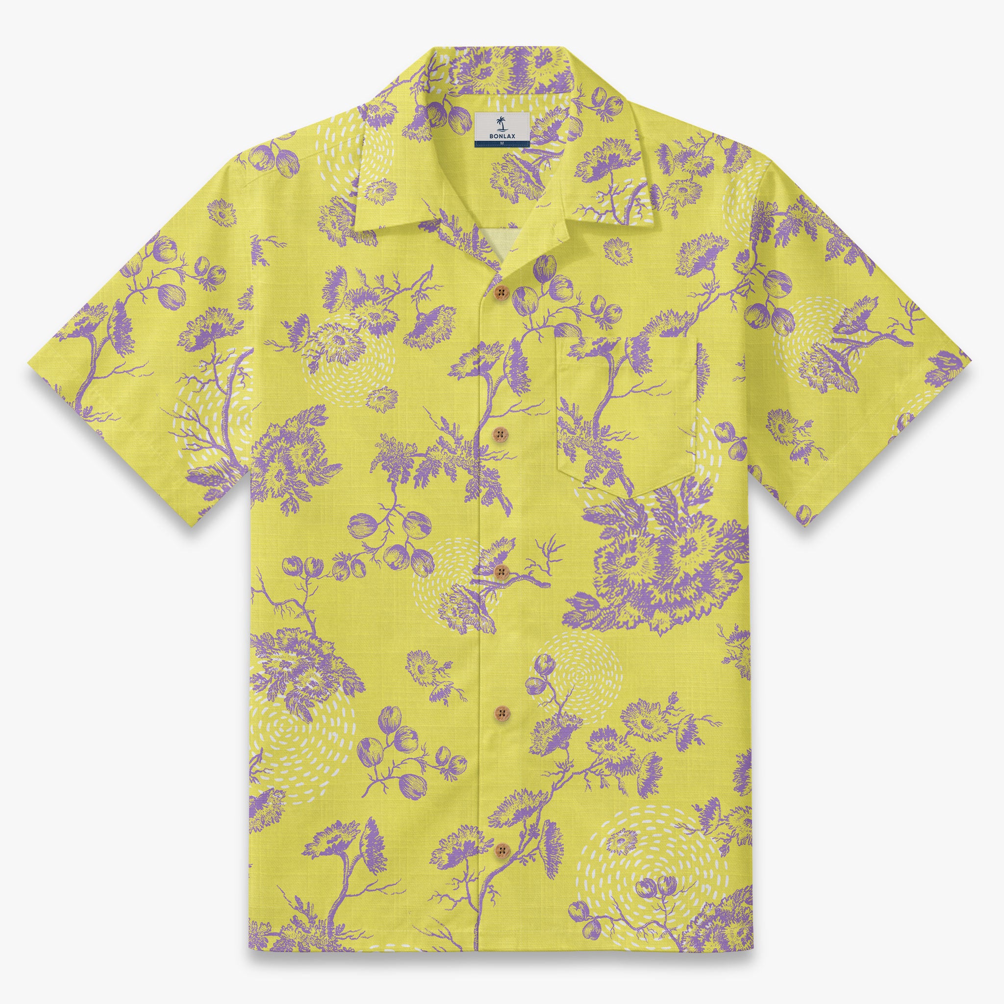 Linework Bloom Sketch Camp Shirt