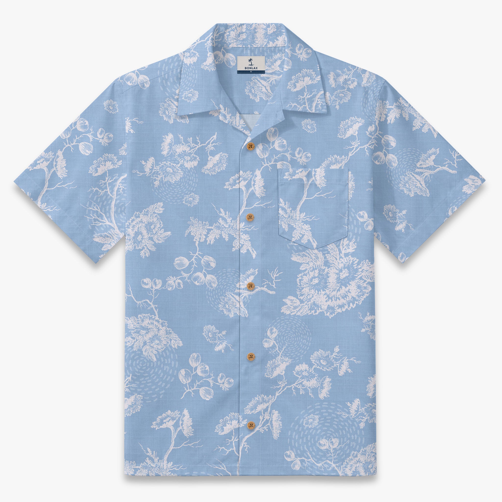 Linework Bloom Sketch Camp Shirt