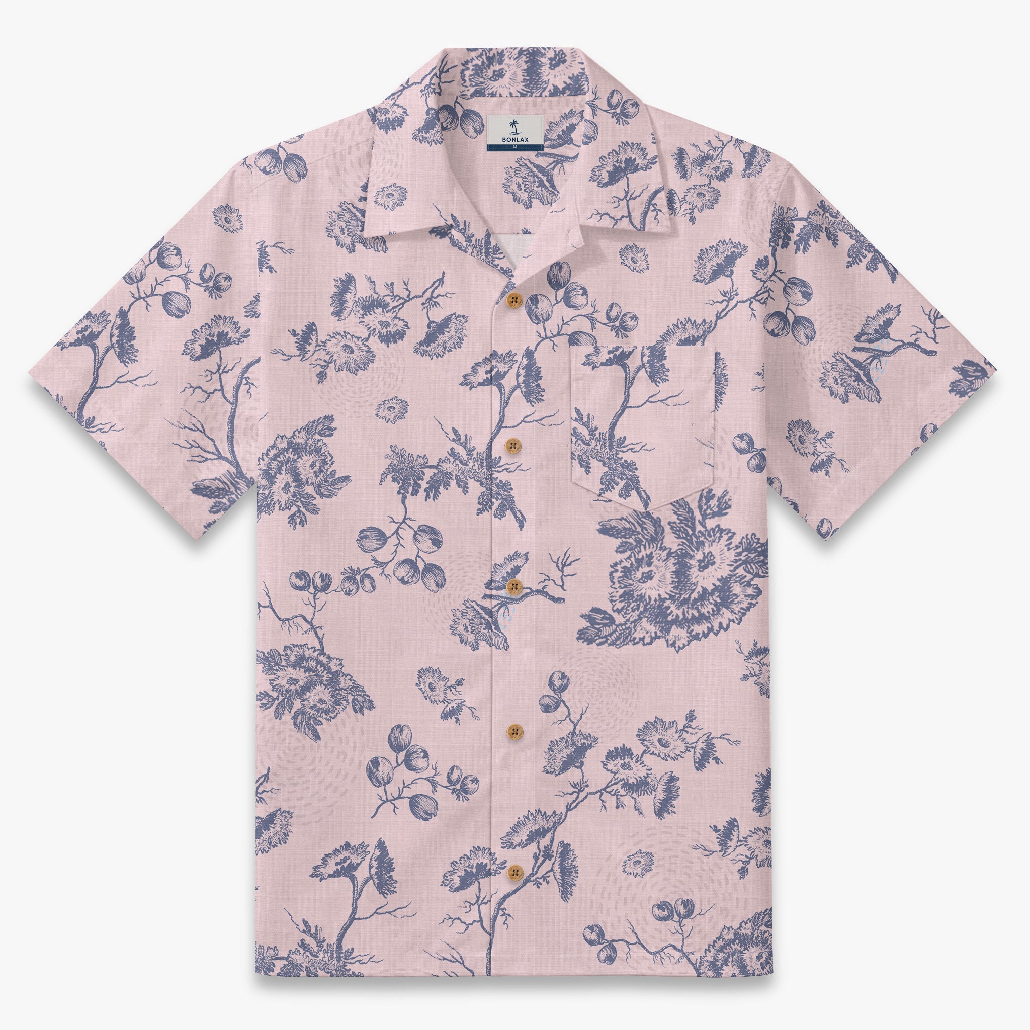 Linework Bloom Sketch Camp Shirt