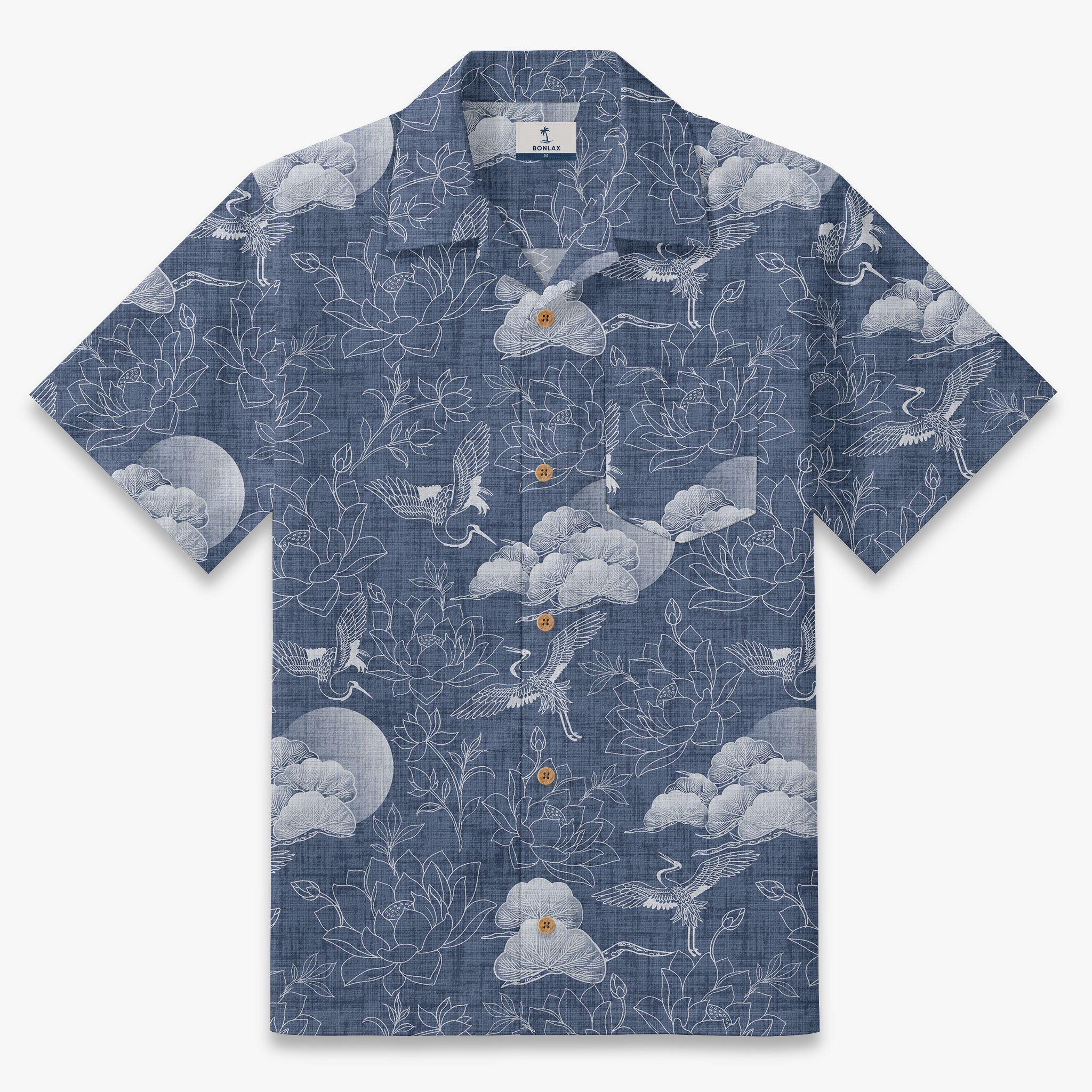 Ethereal Crane & Bloom Camp Shirt