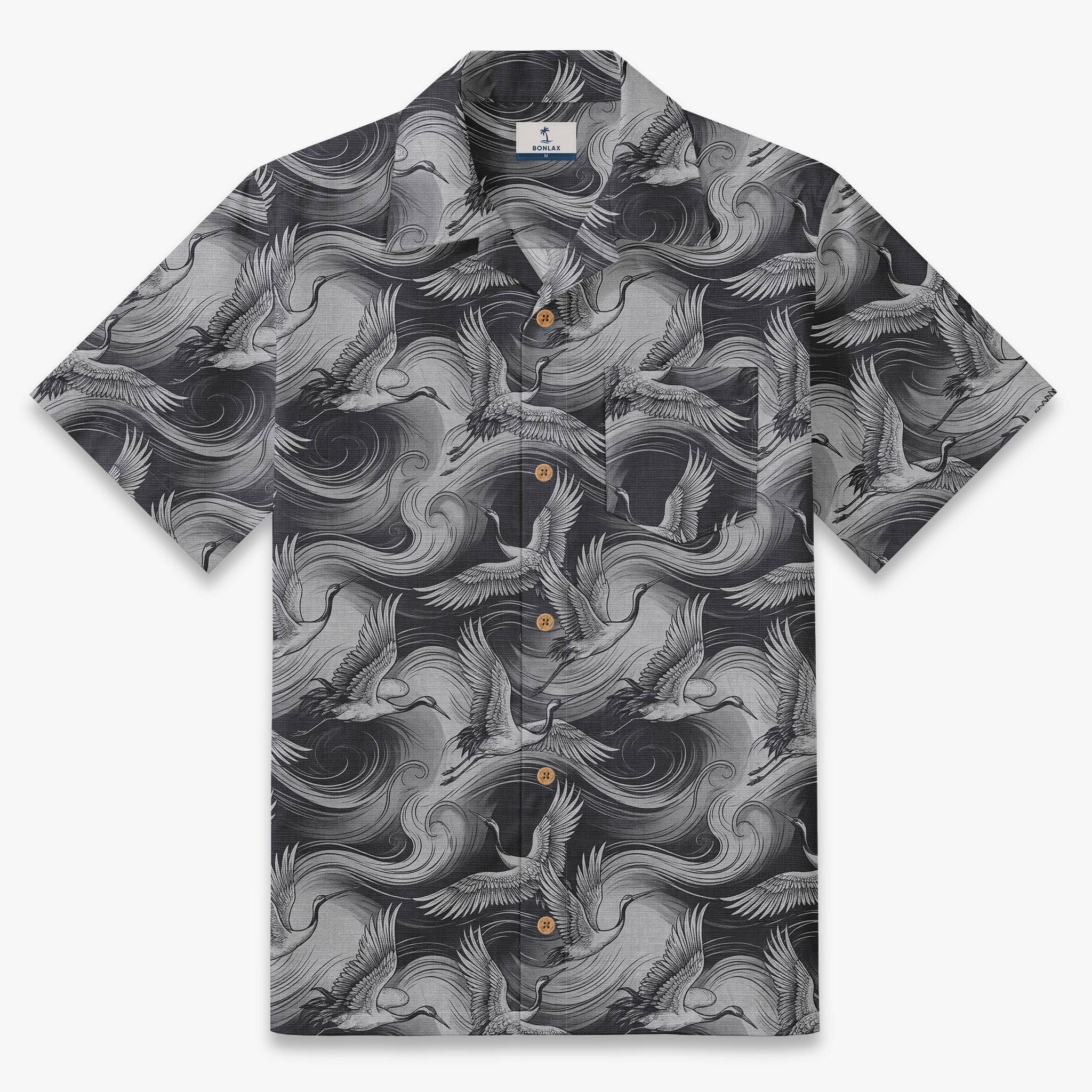 The Sumi-e Tempest Crane Camp Shirt