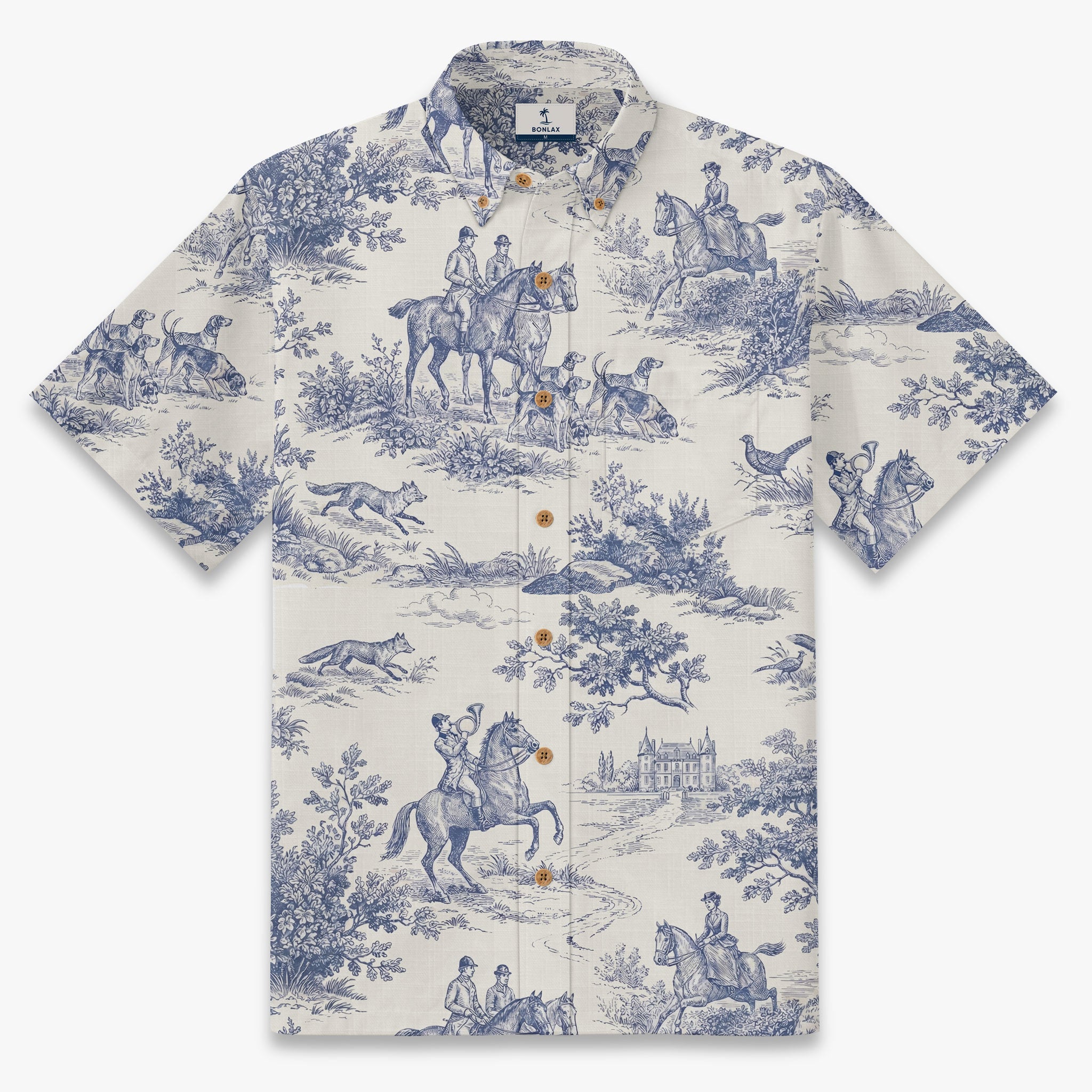 Loire Valley Hunt Print Short Sleeve