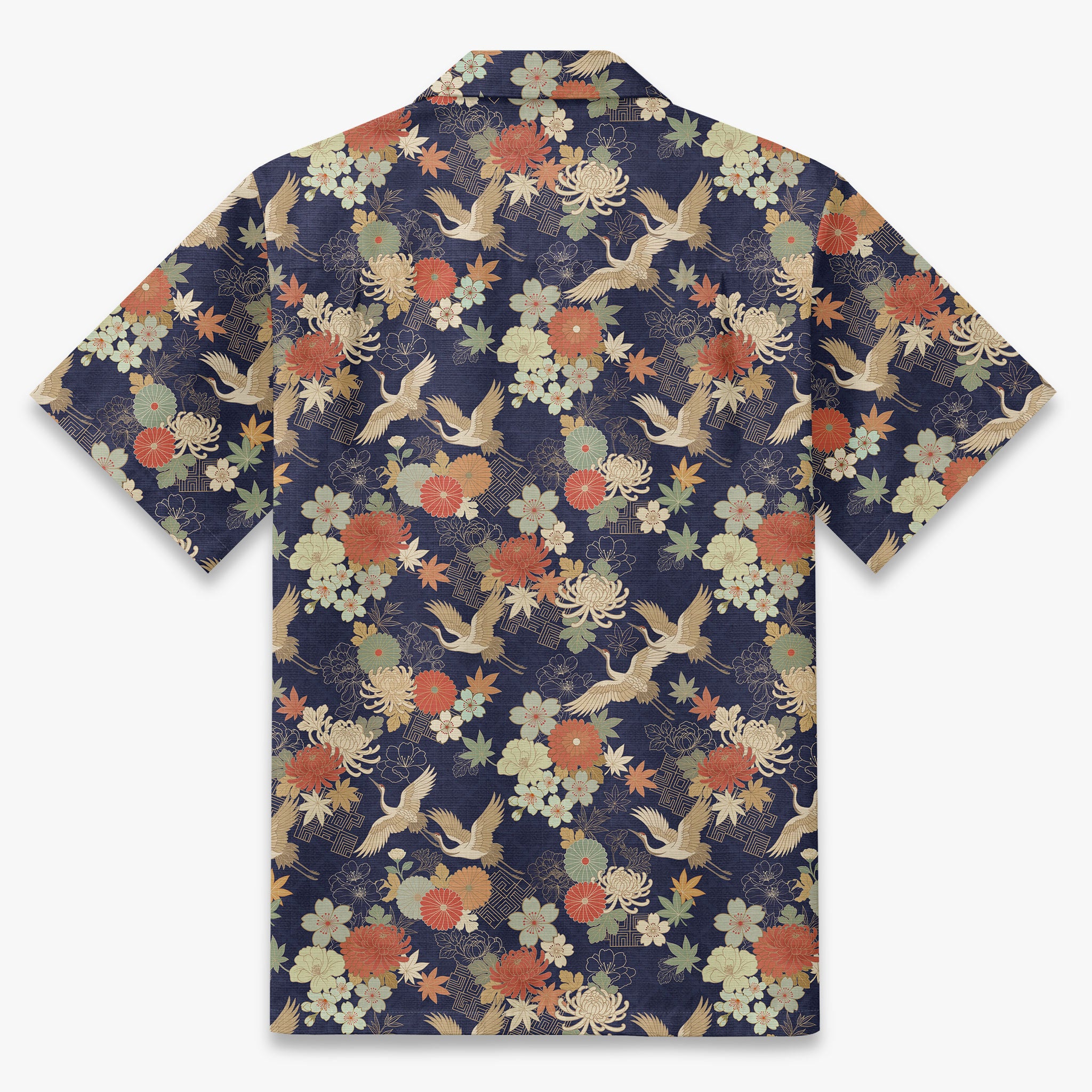 Midnight Crane Tapestry Resort Shirt
