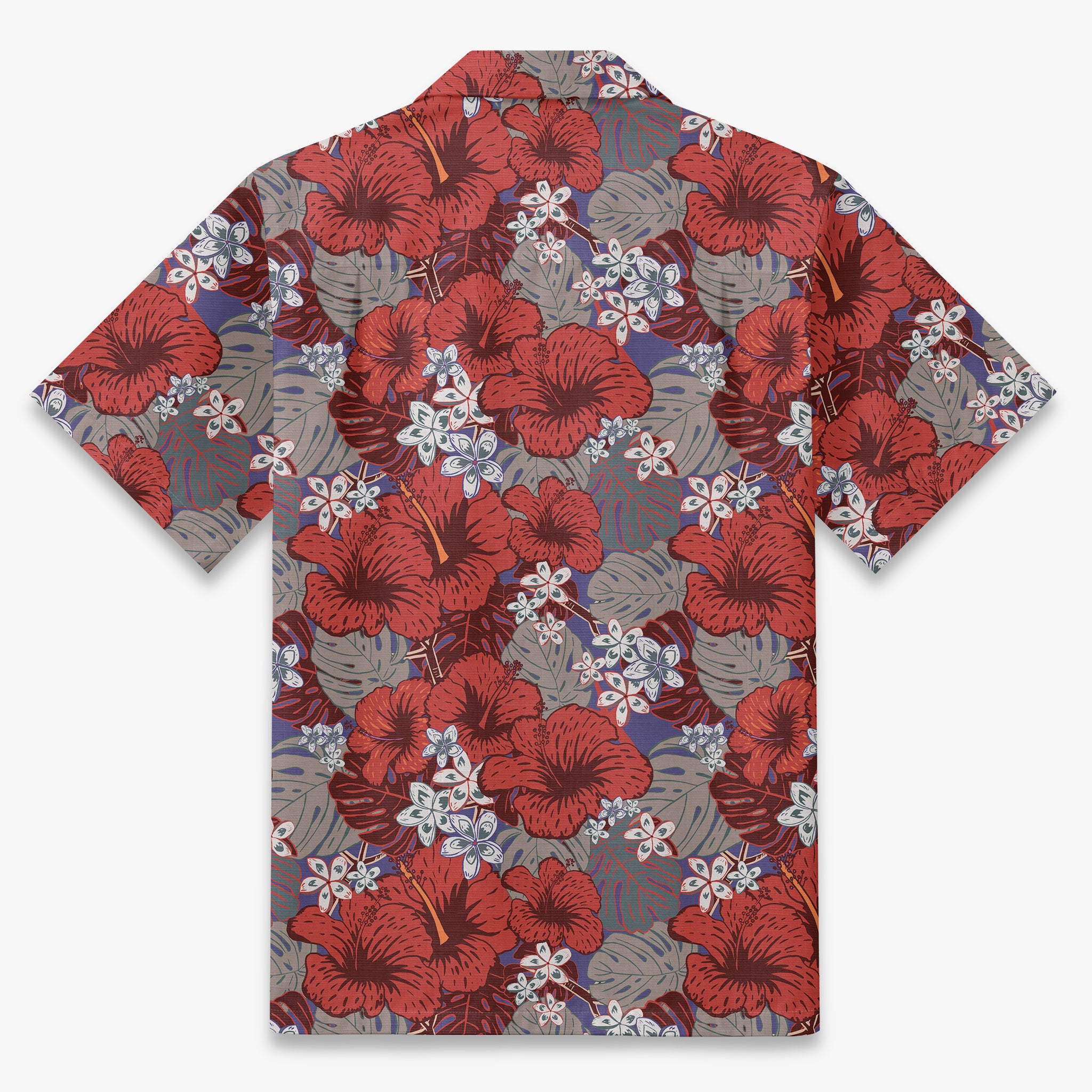 Crimson Heritage Hibiscus Aloha Shirt