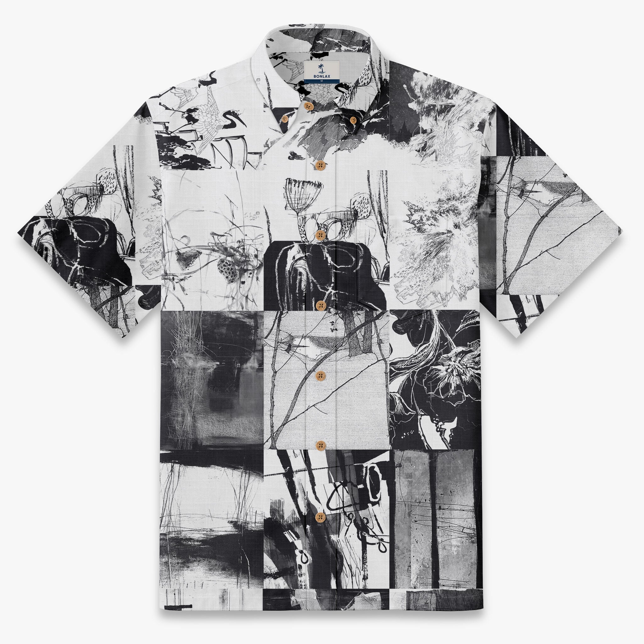 Abstract Ink Canvas Shirt