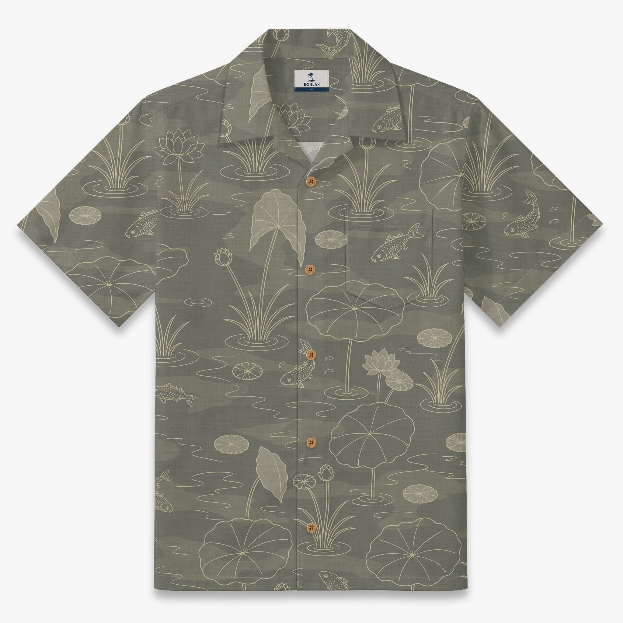 Koi Lotus Reverie Camp Shirt