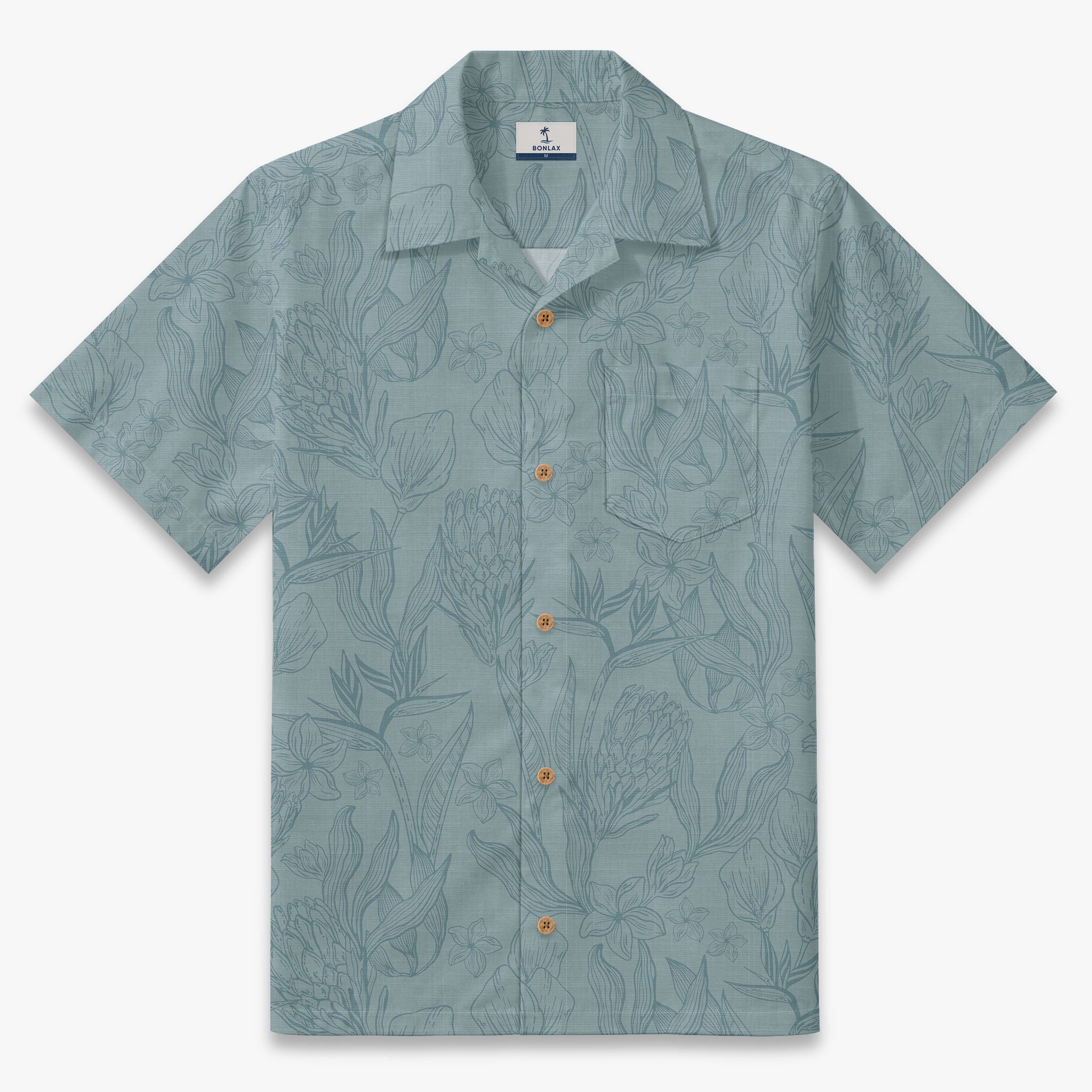 Coastal Protea Sketch Camp Shirt