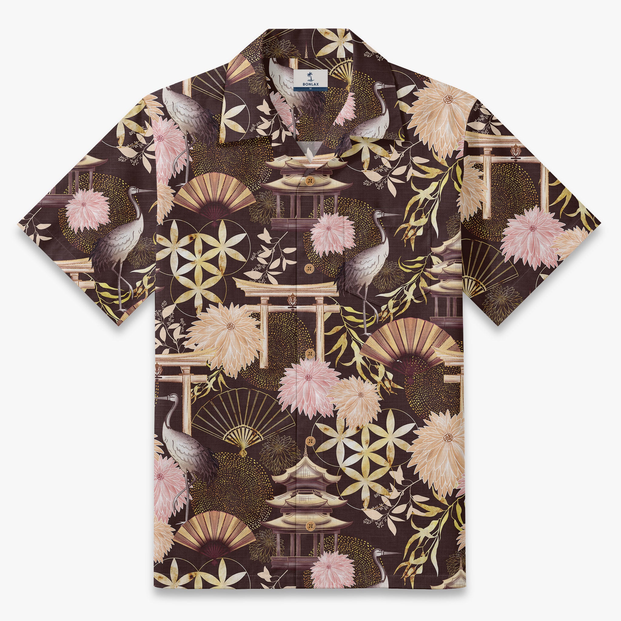 Kyoto Crane Pavilion Camp Shirt