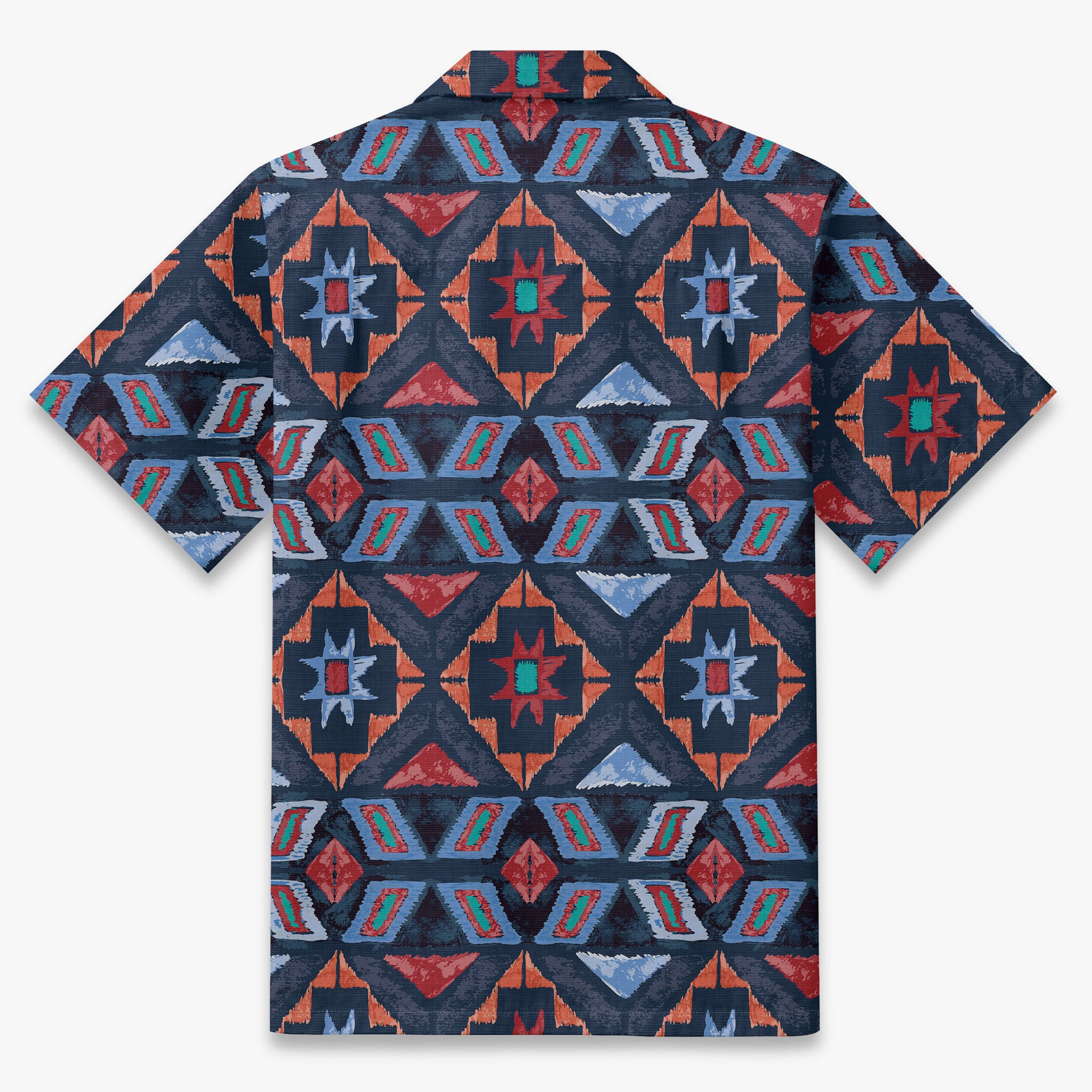 Midnight Mesa Geometric Resort Camp Shirt