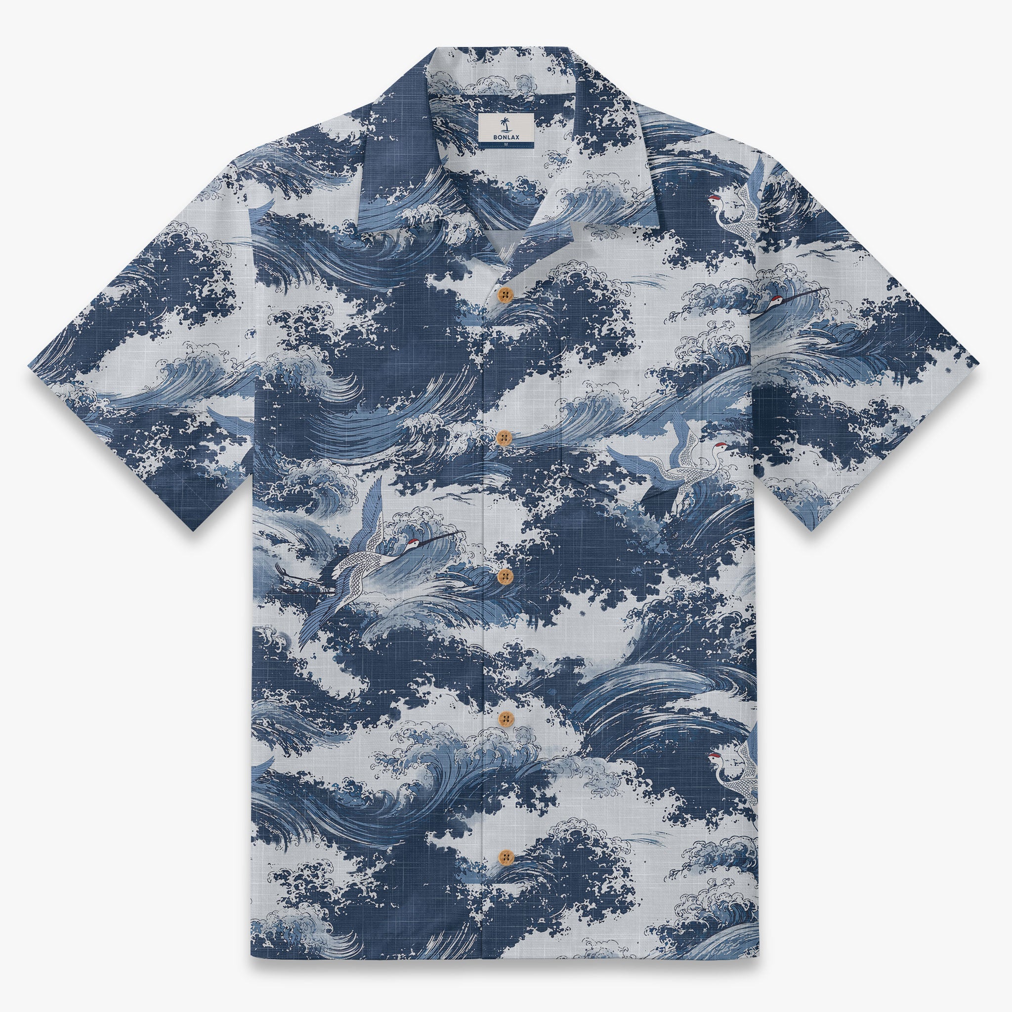 Indigo Crane Passage Camp Shirt