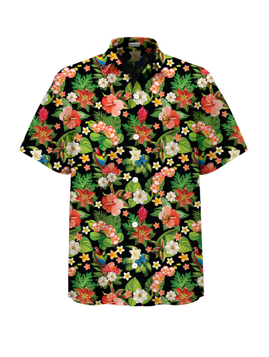 Tropical Jungle Theme Hawaiian Shirt - Bonlax