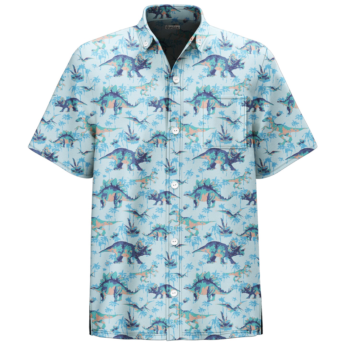 Dinosaur Print Hawaiian Shirt - Bonlax