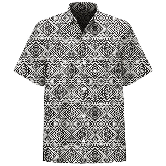 Bohemian Geometric Pattern Hawaiian Shirt - Bonlax