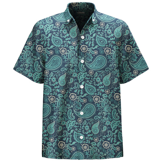 Ethnic Paisley Print Hawaiian Shirt - Bonlax