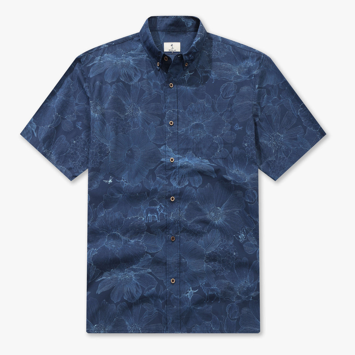 Indigo Floral Elephant Whisper