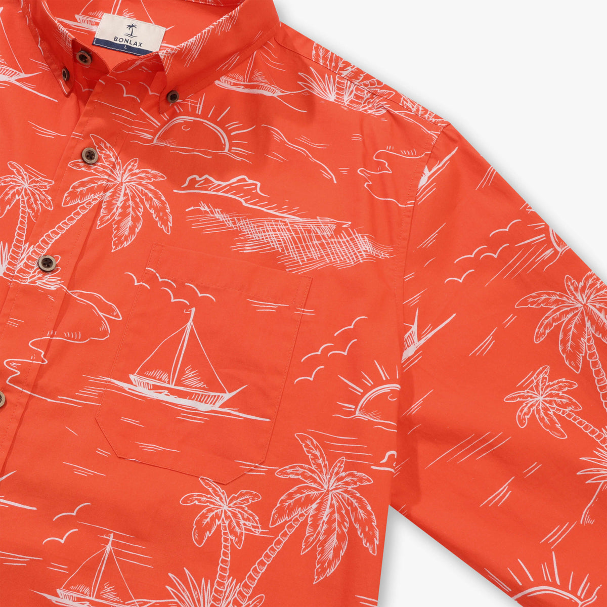 Langarmshirt „Kokosnussbaum-Sonnenuntergang“ 